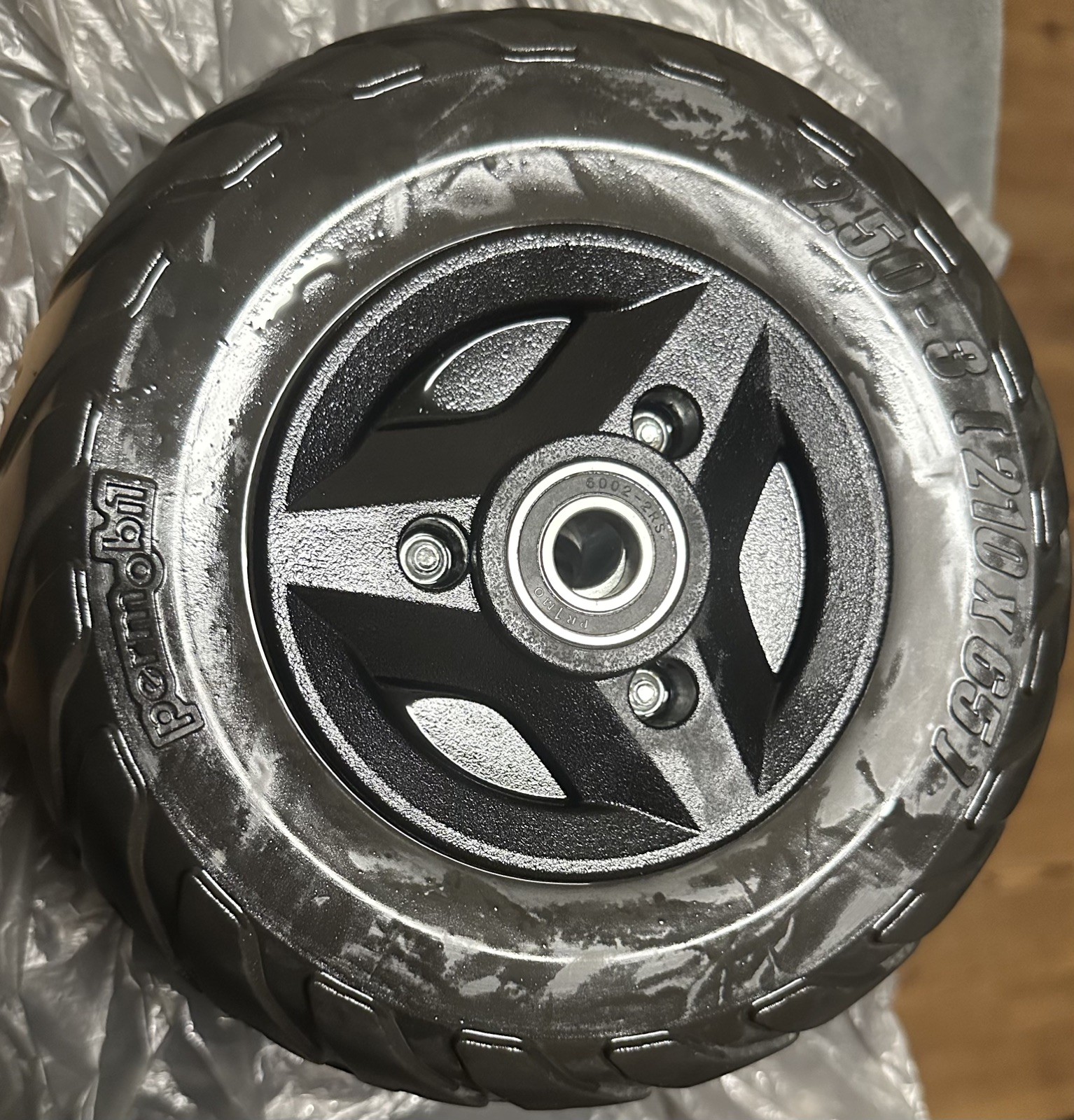 1 Permobil 8” AGGRESSIVE SOLID BACK TIRES/CASTERS, Compatible F5, M5, F3. Etc…