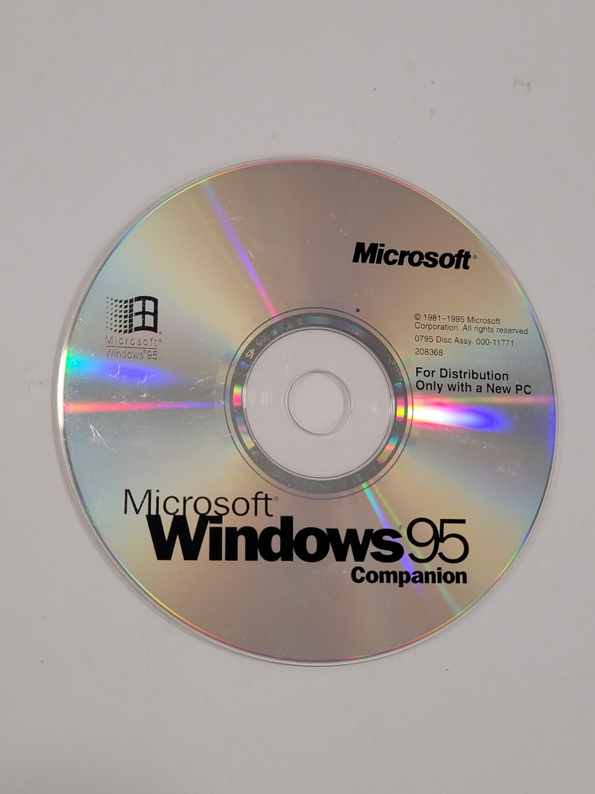 Microsoft Windows 95 Companion CD-ROM Software (1995, Disc Only)