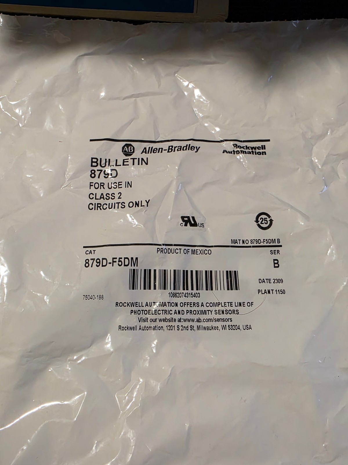 Allen Bradley 879D-F5DM Bulletin 879D DC Micro Splitter