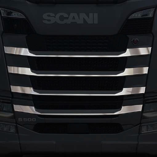 NG      S500/R450    GRILL  CHROME   Stainless   Steel   1 SET.     For   Scania