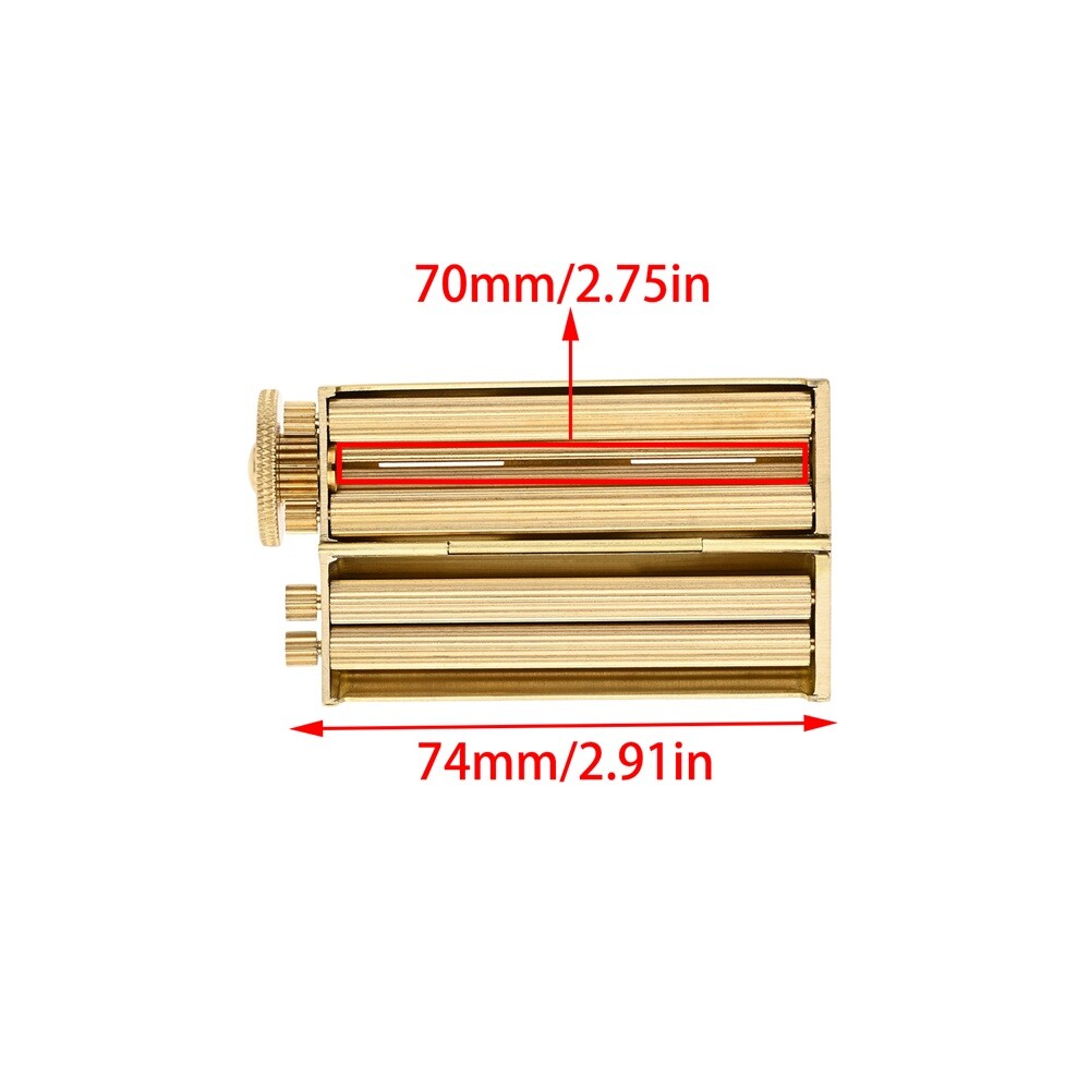 Cigarette Rolling Machine Gold Brass Manual Practical Roller Gift For Family