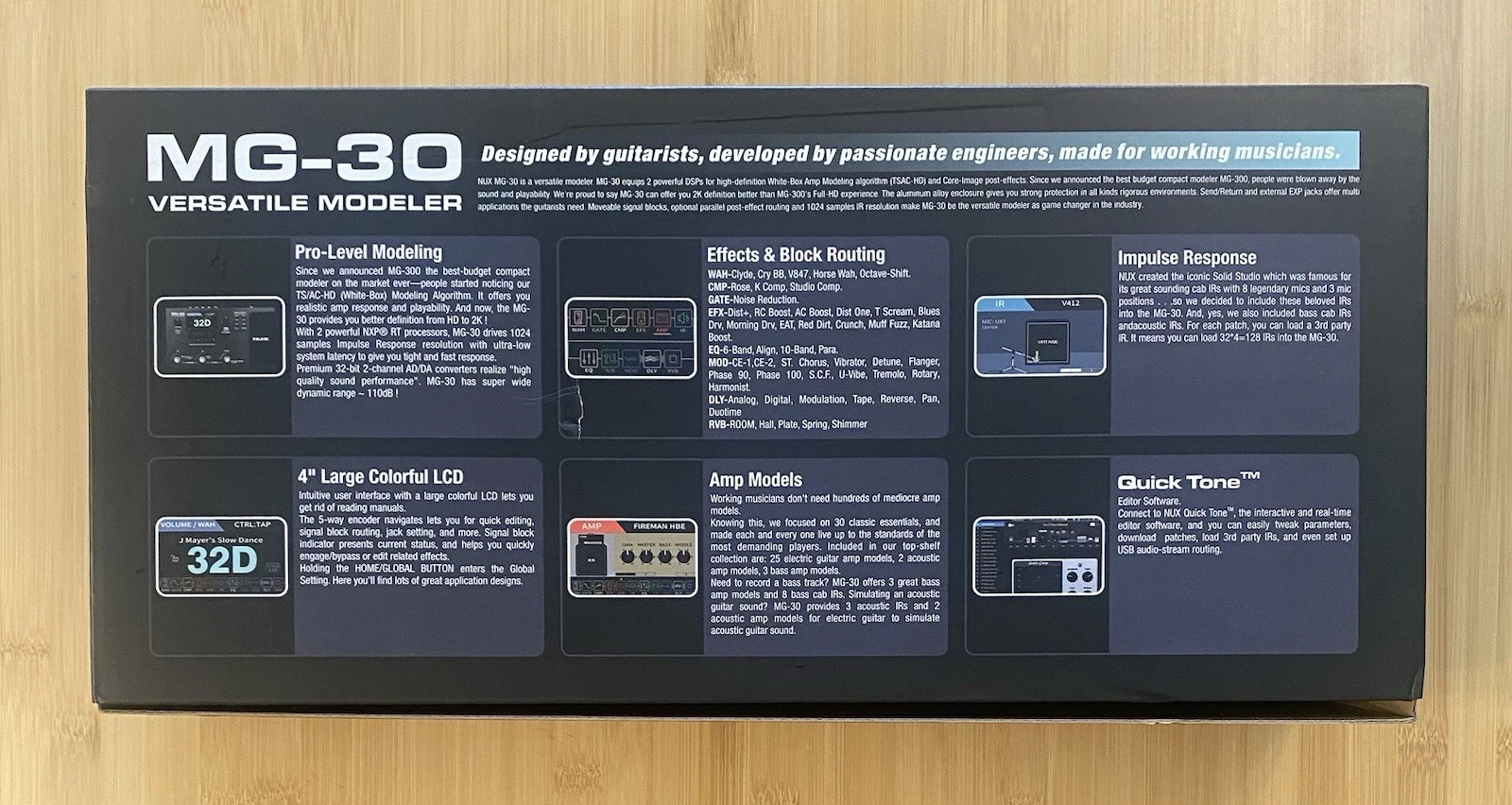 NUX MG-30 Modeling Guitar Processor Multi-Effects Pedal