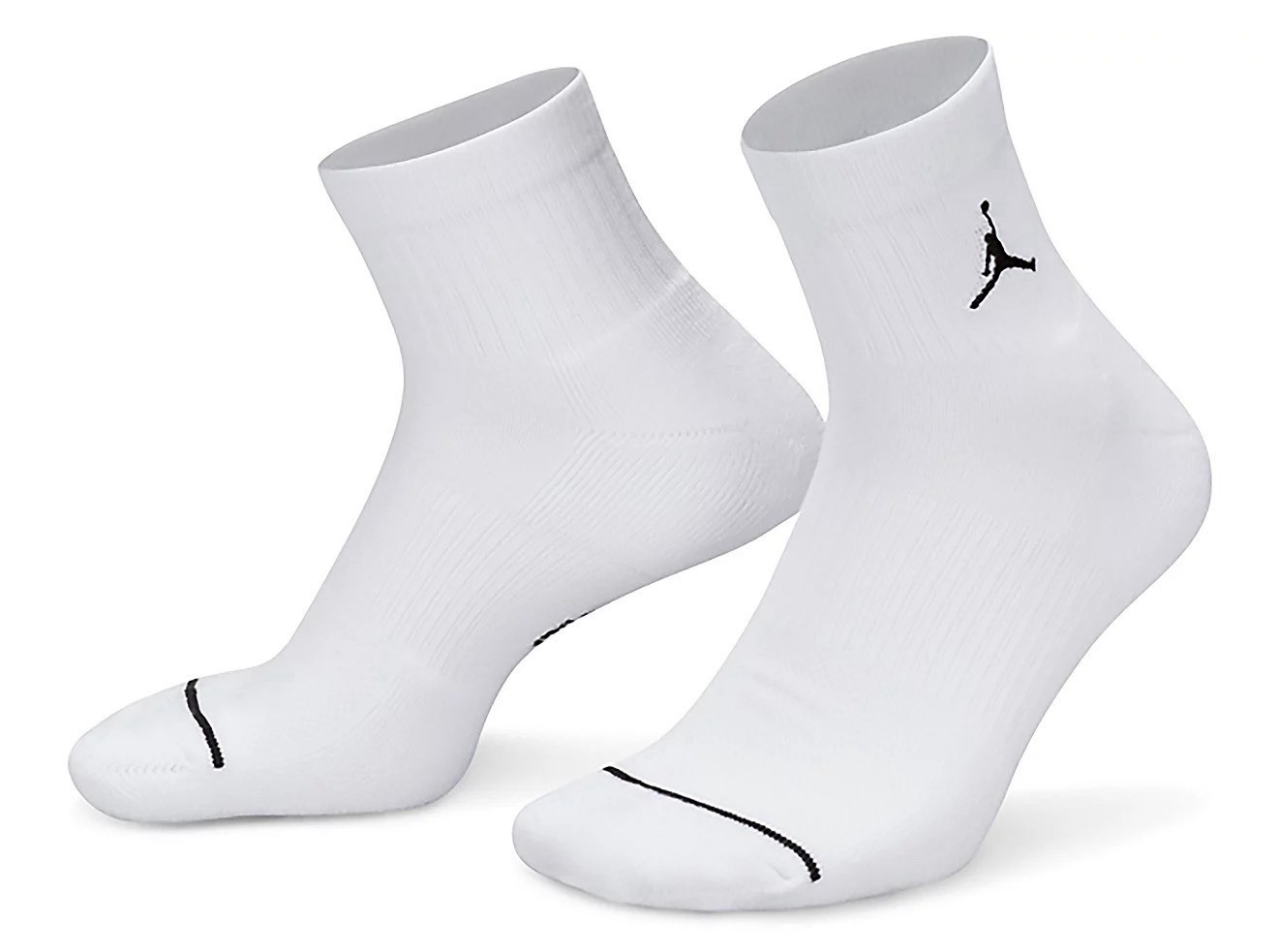 Air Jordan 3-Pairs Dri-Fit Everyday Cushion Ankle Socks Large White/BLack/Gray
