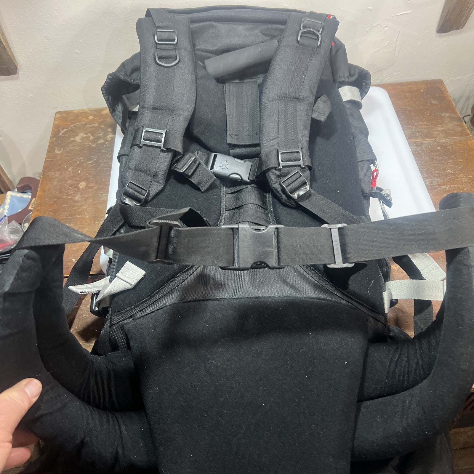 K-Cliffs 115L Internal Frame Hiking Camping Travel Backpack Red/Black Nice Pack!