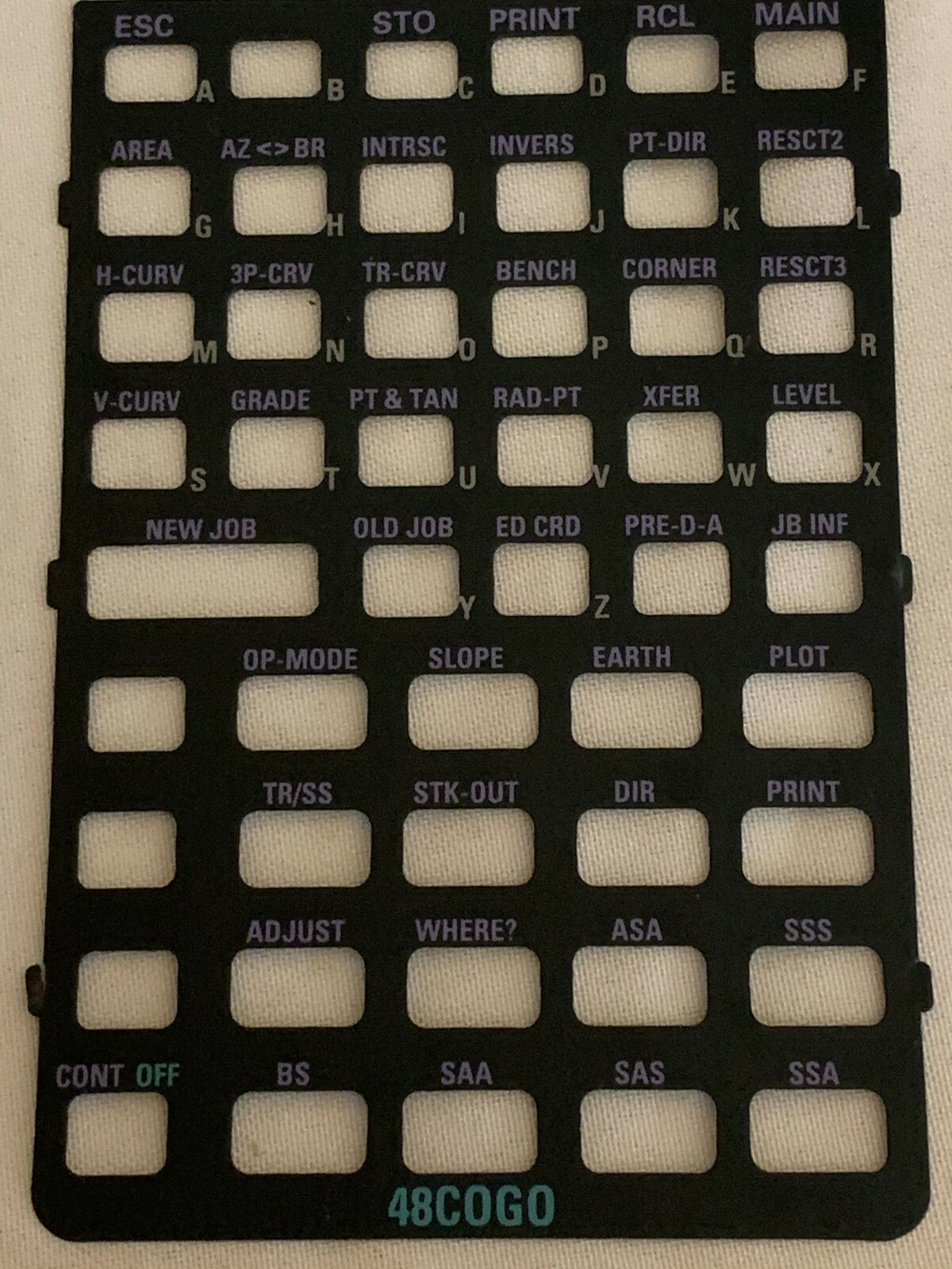 TDS COGO CARD FOR HP 48GX CALCULATOR