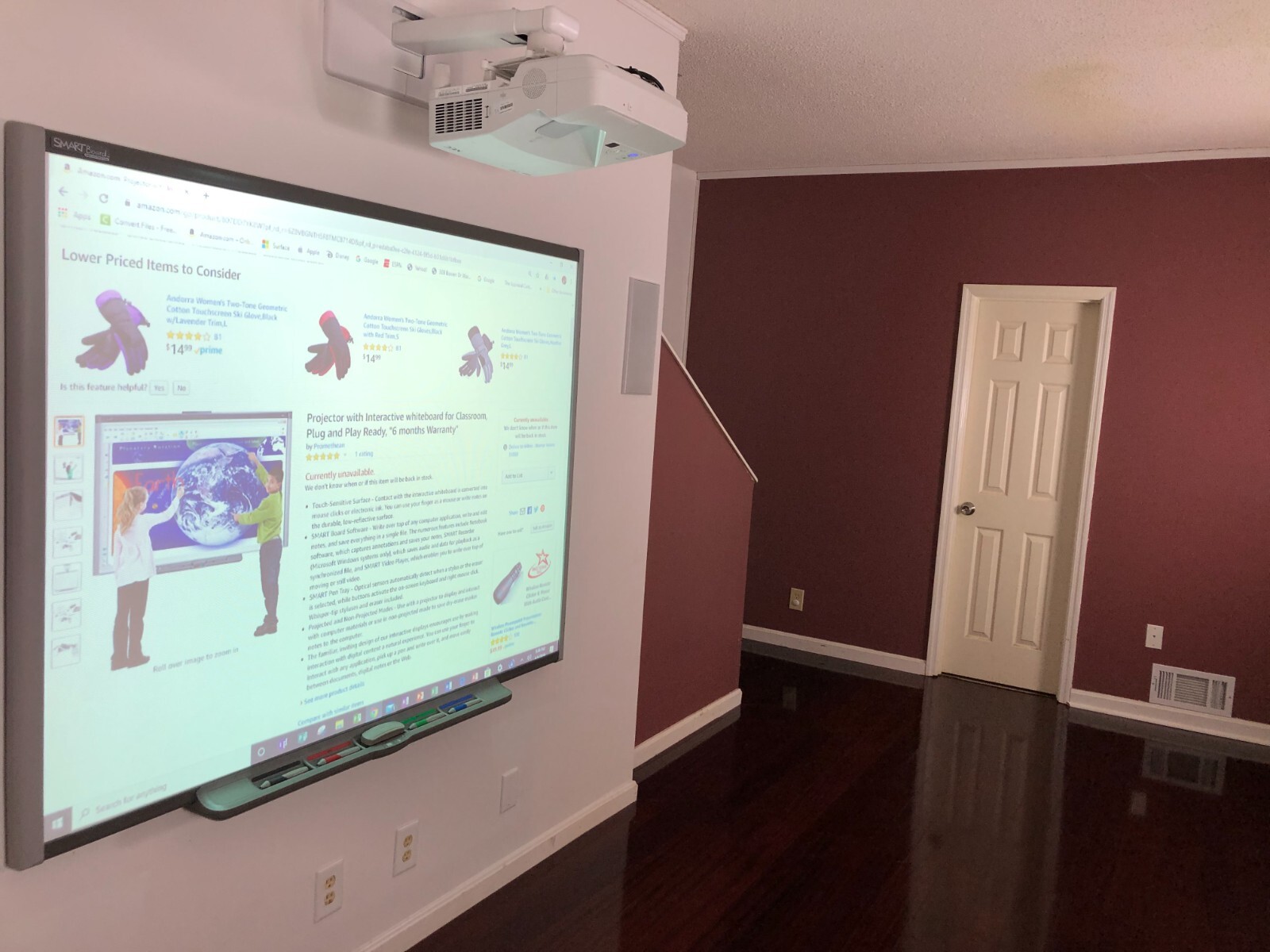SMART Board SB680 77" Interactive Whiteboard In Excellent Condition With Pens