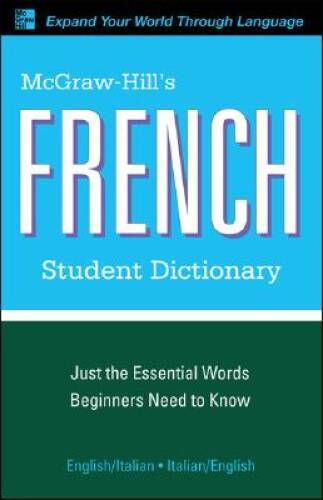 McGraw-Hills French Student Dictionary (McGraw-Hill Dictionary Series) - GOOD