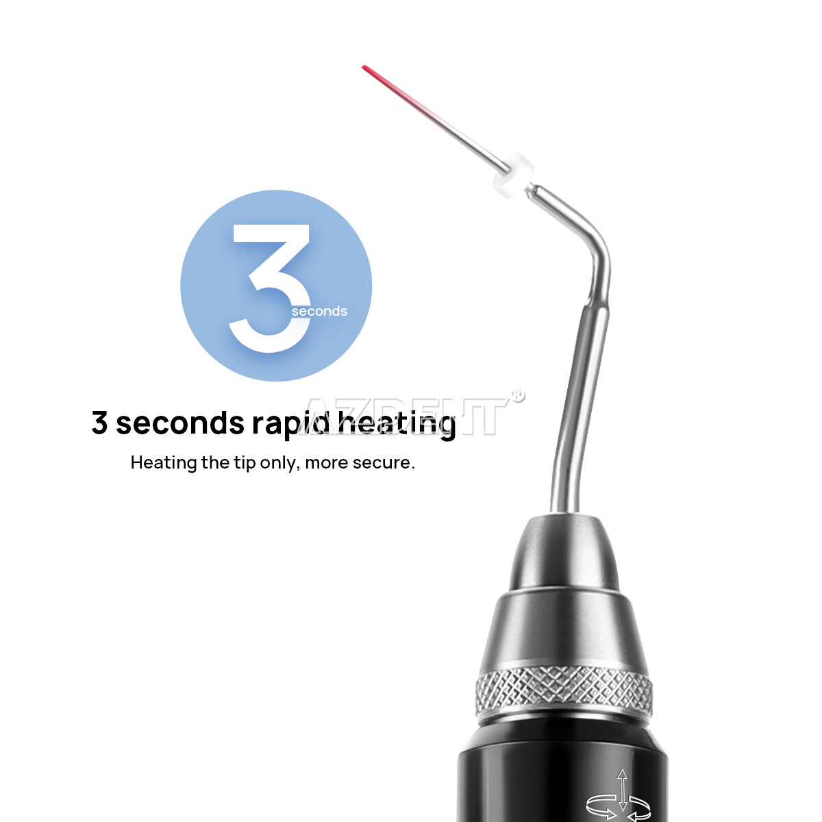AZDENT Dental Cordless Wireless Gutta Percha Obturation System Endo/Needles Tips