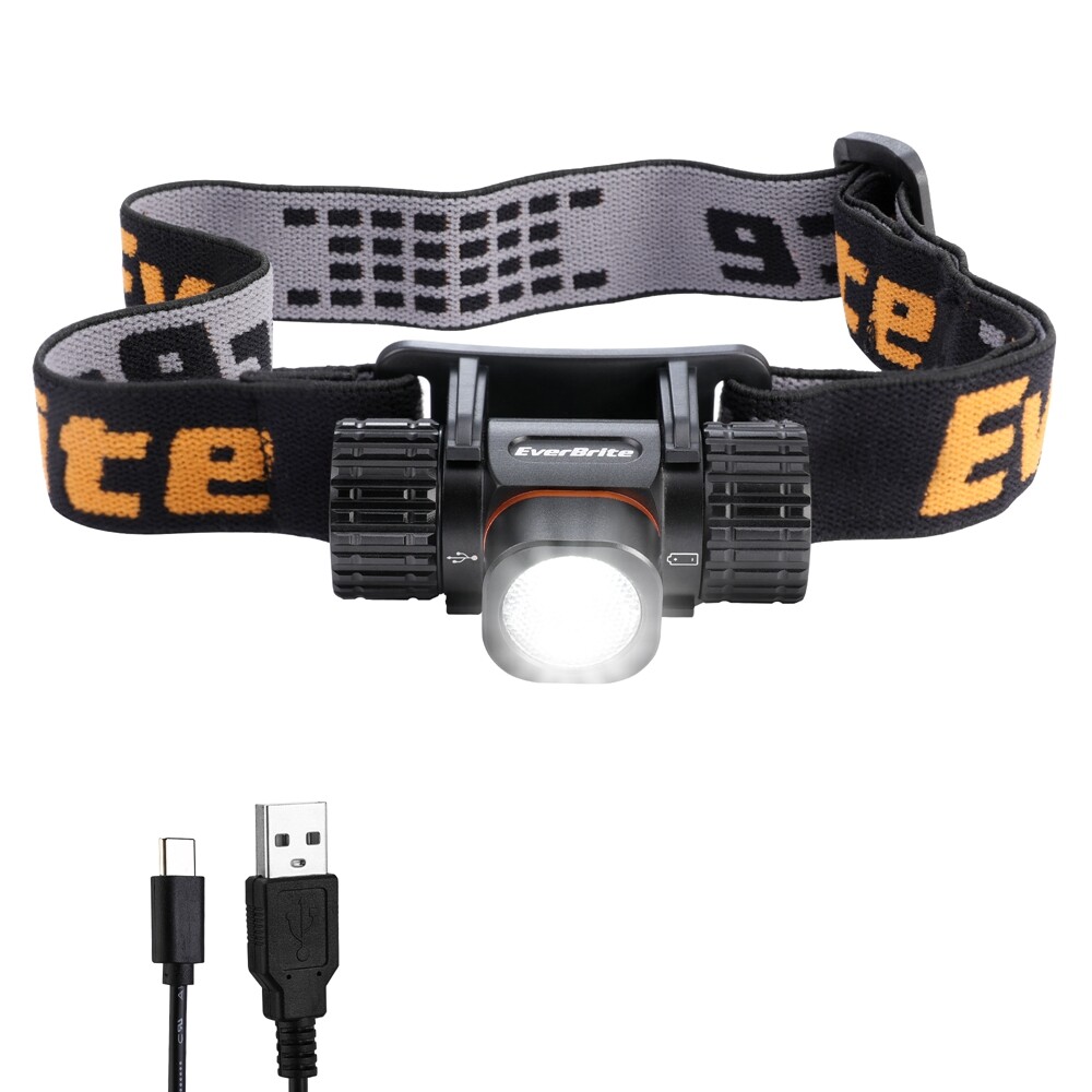 EverBrite 500 Lumens Headlamp USB Rechargeable LED Headlight with 4 Light Modes