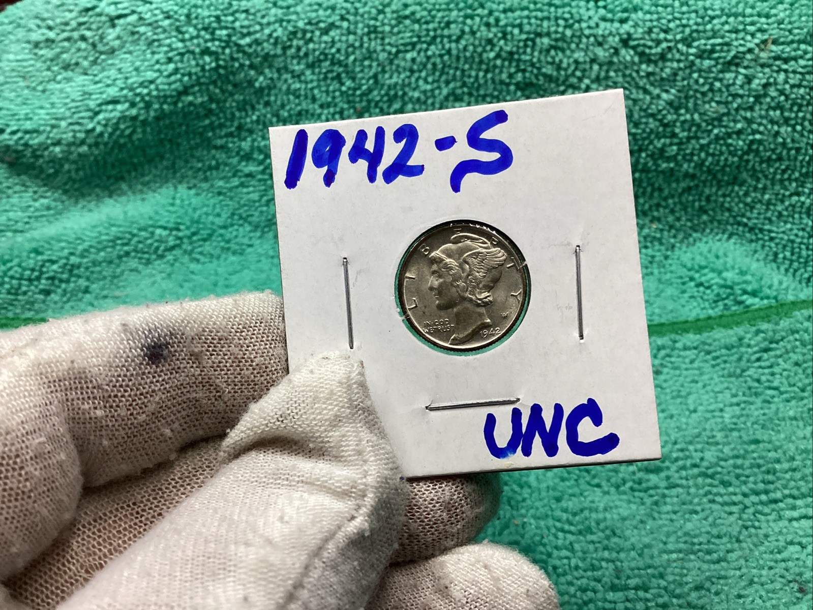 1942 S MERCURY DIME UNCIRCULATED