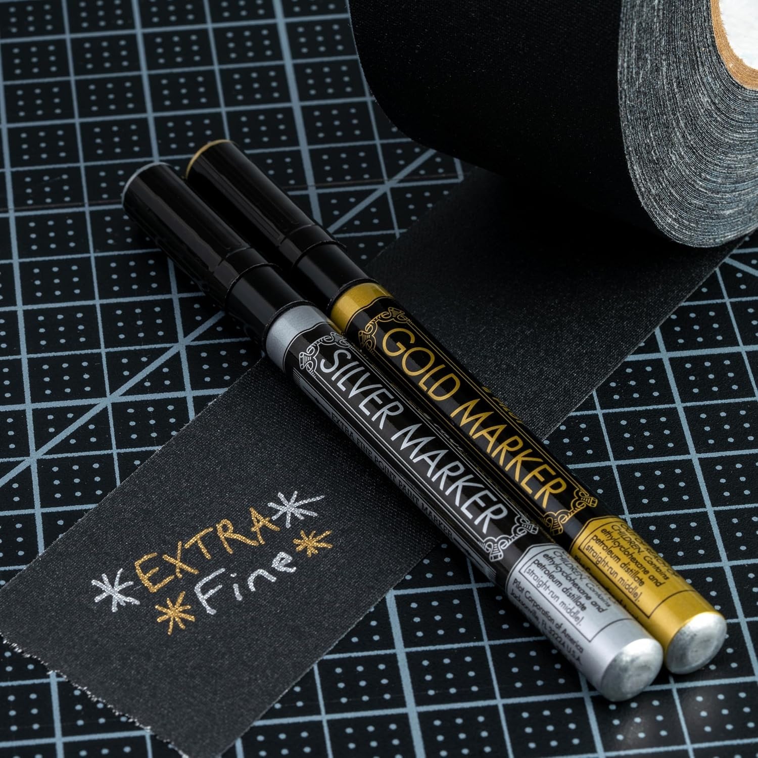 PILOT Metallic Permanent Paint Markers, 1 Each Gold & Silver, Extra Fine Point,