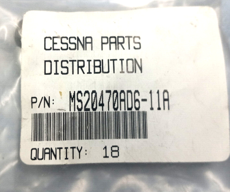 CESSNA P/N MS20470AD6-11A RIVET  (18/PACK)