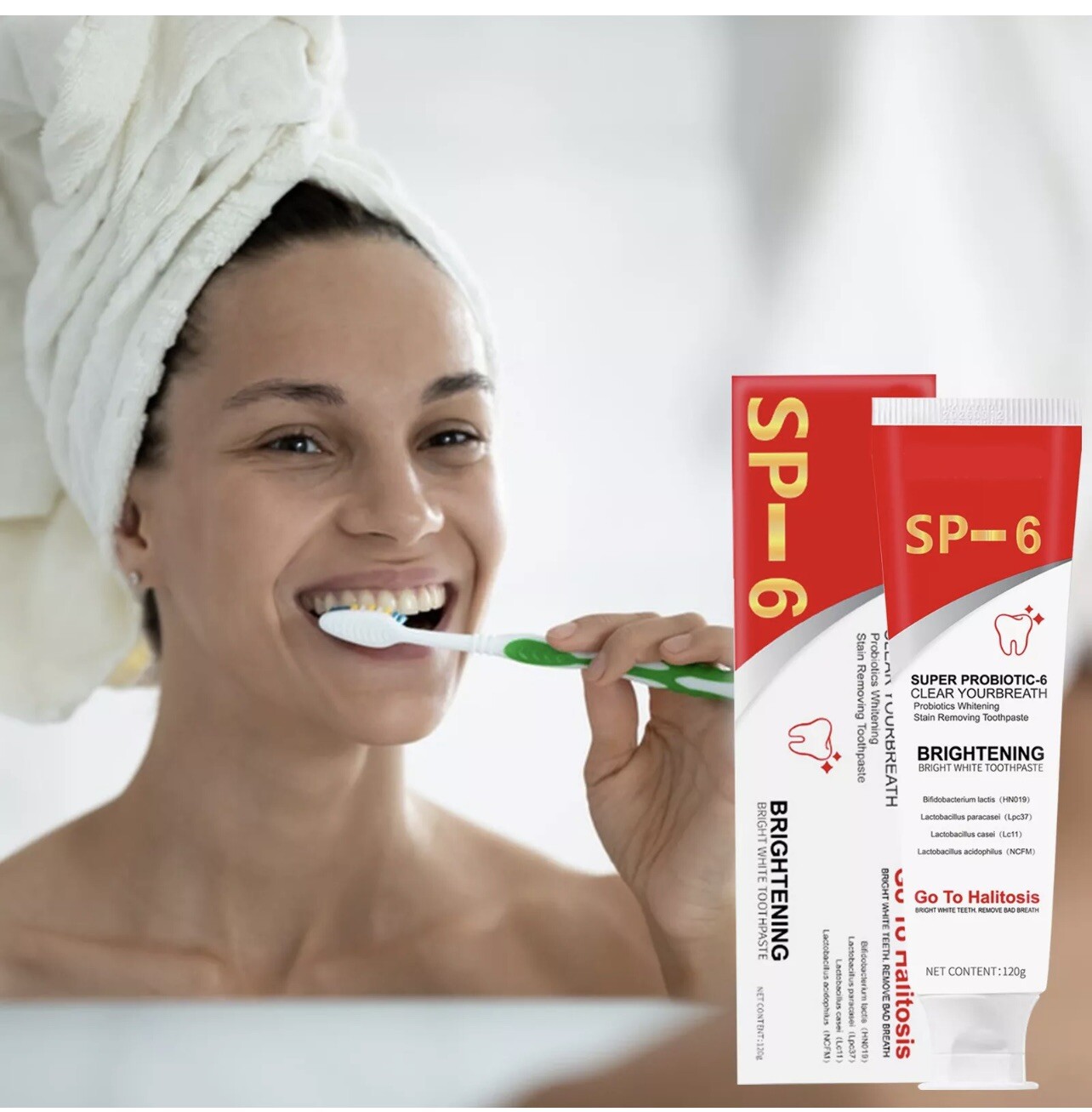 4Pcs Super Probiotic SP-6 Toothpaste, Probiotics Bright White