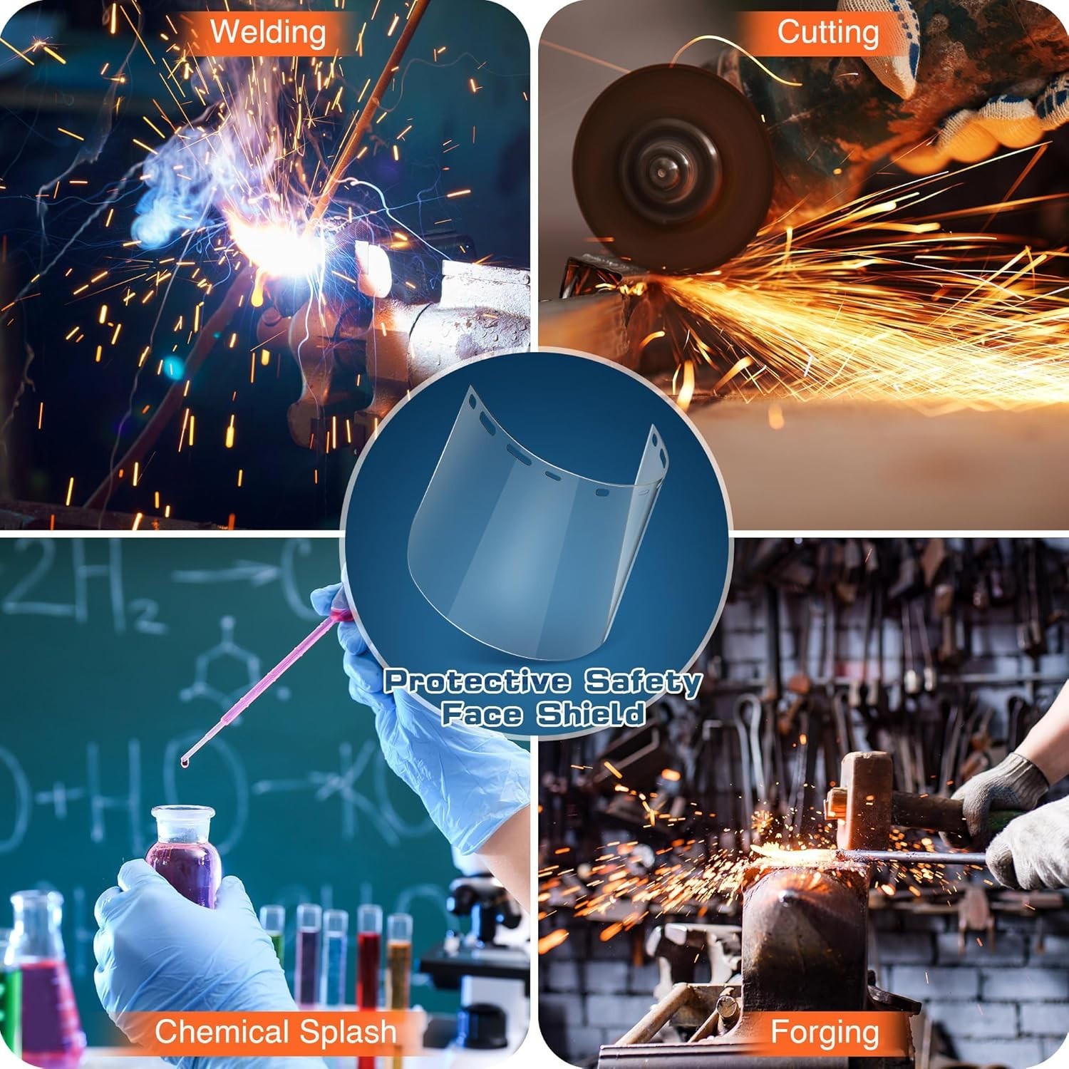 Versatile Clear Face Shield Lens - Durable, Easy to Install and Protects Well
