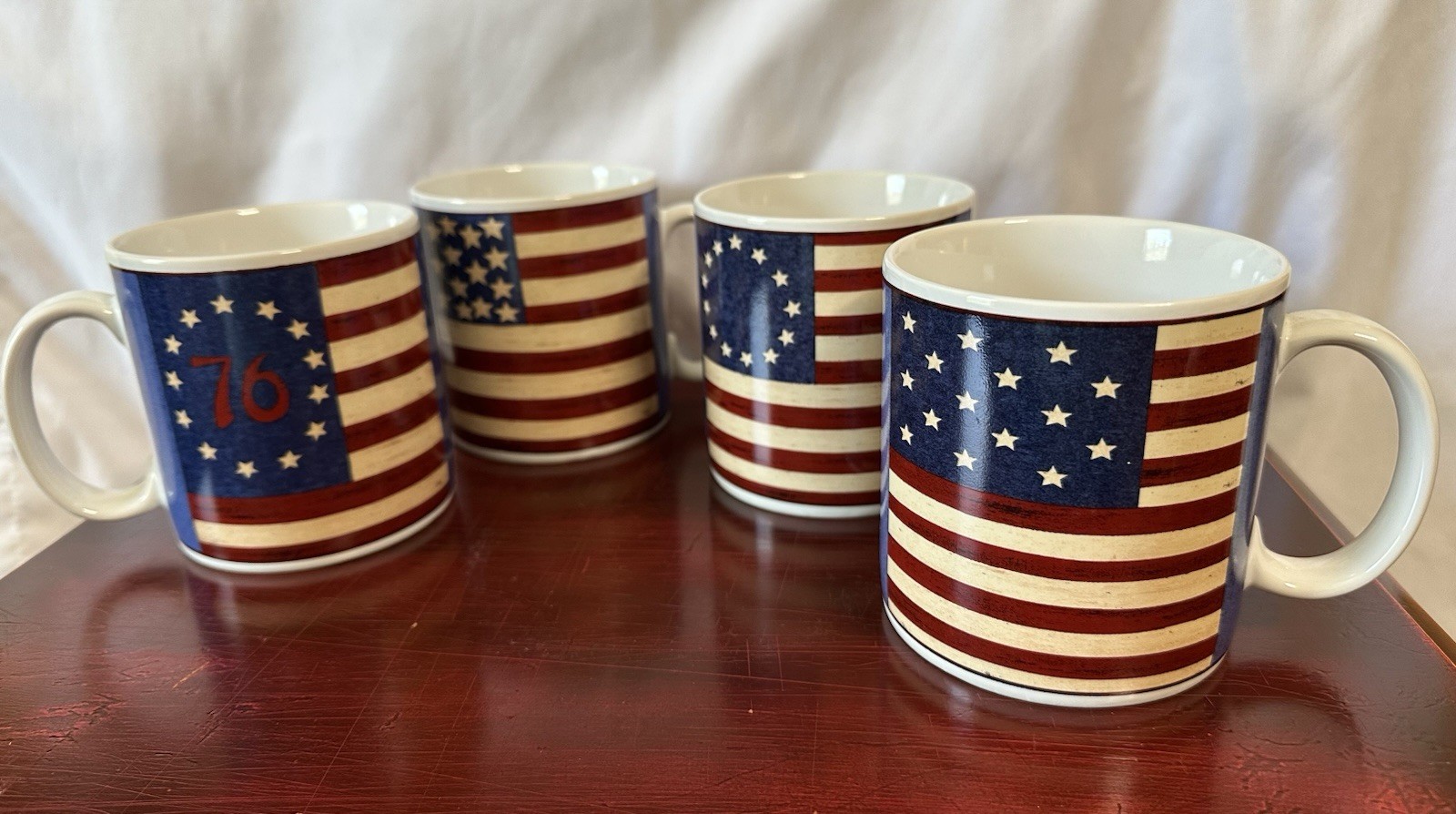 Spirit Of Flag Mugs (4) Brandon House Warren Kimble Sakura USA America Patriot
