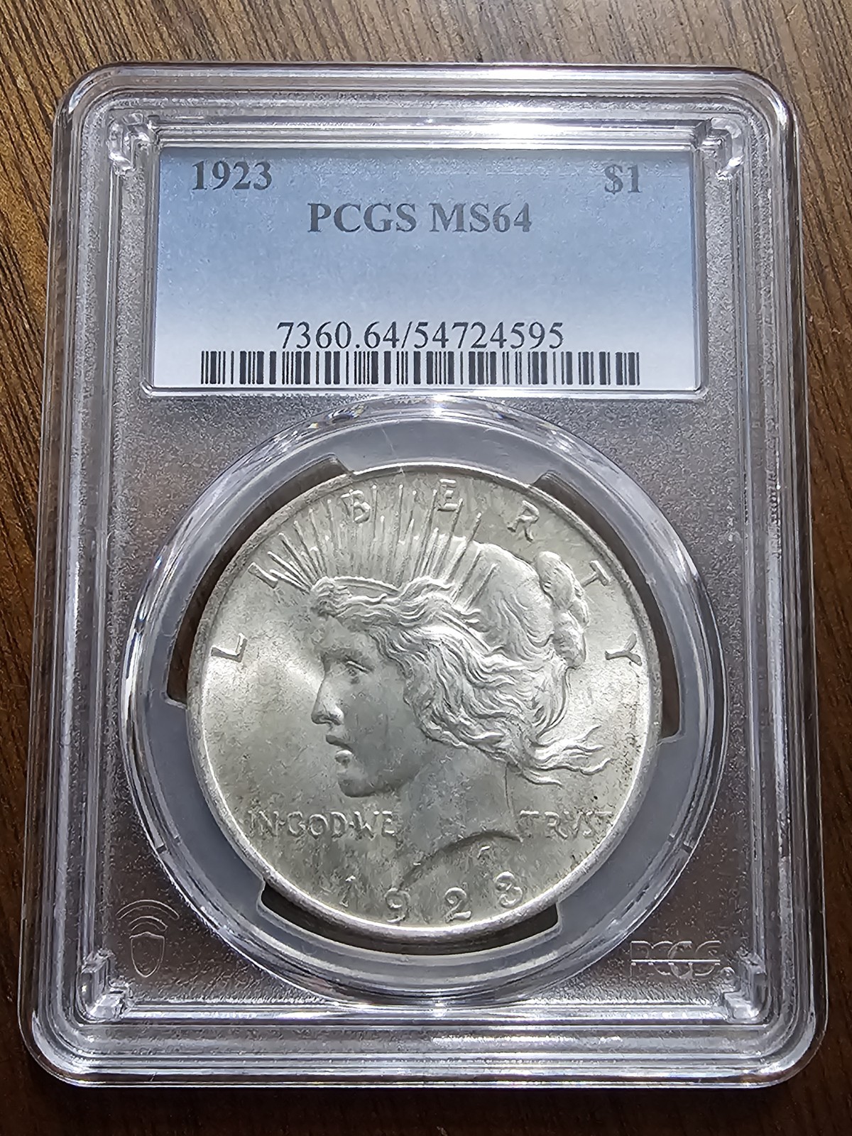 1923 Peace Silver Dollar Choice PCGS MS64 Nice Frosty Example