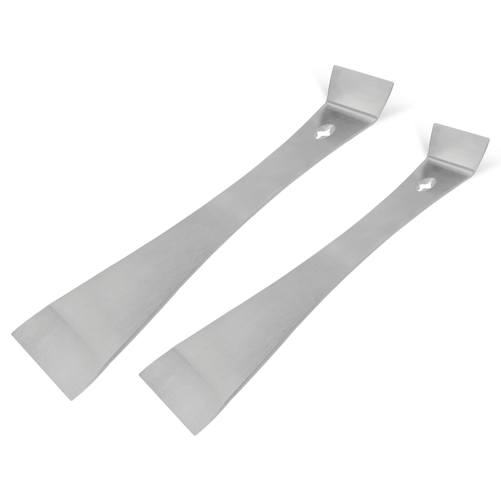 2 Pack Stainless Steel Pry Bar Scraper Set Nail Remover Tool Lifting Pry Bar
