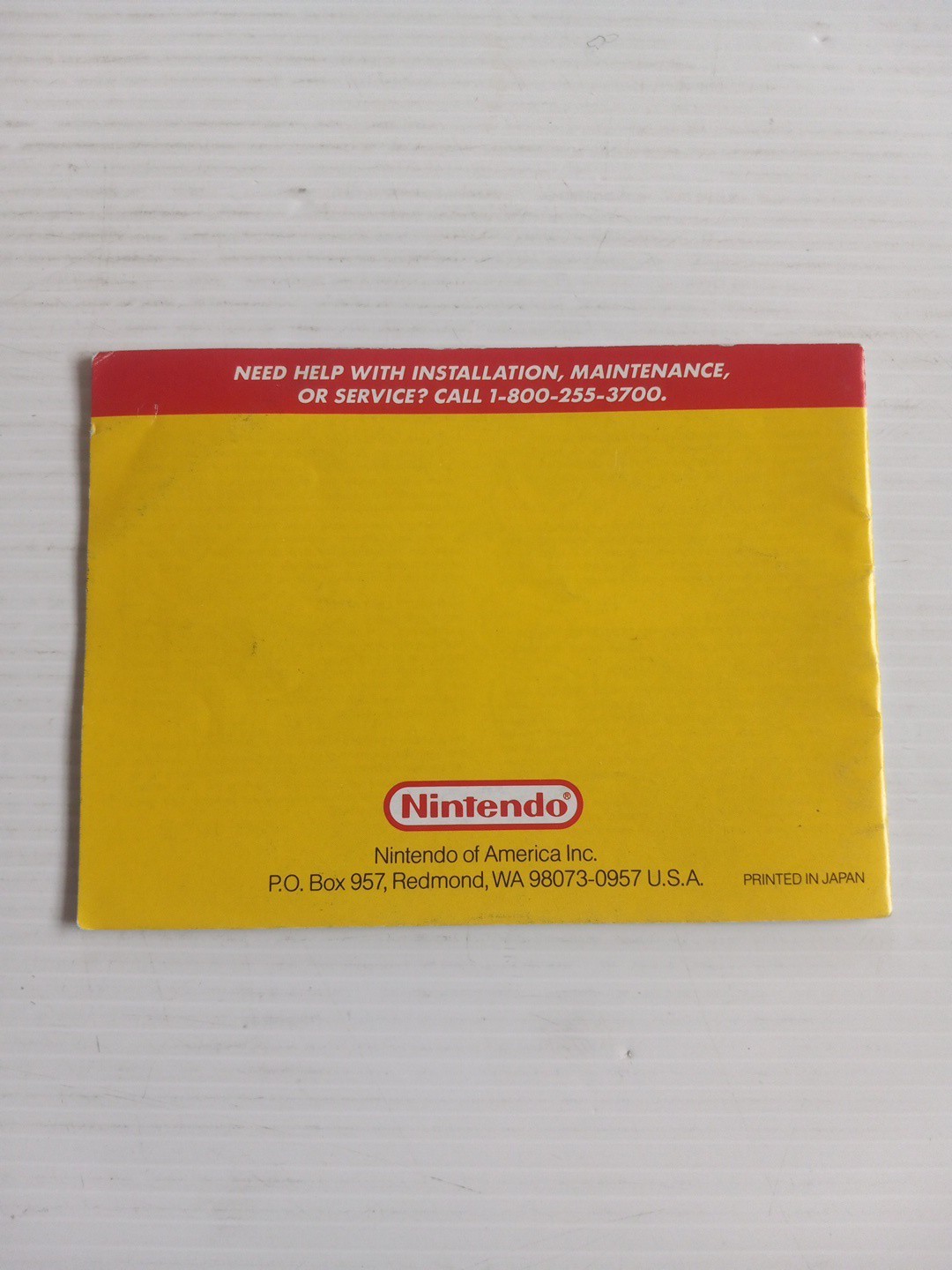Game Boy Yoshi Instruction Booklet