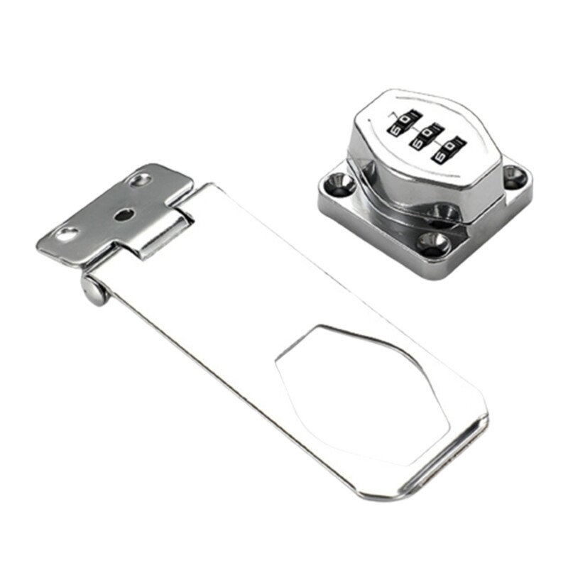 3Digit Combination Lock Cabinet Hasp Lock with Code for Small Doors, Mailboxes