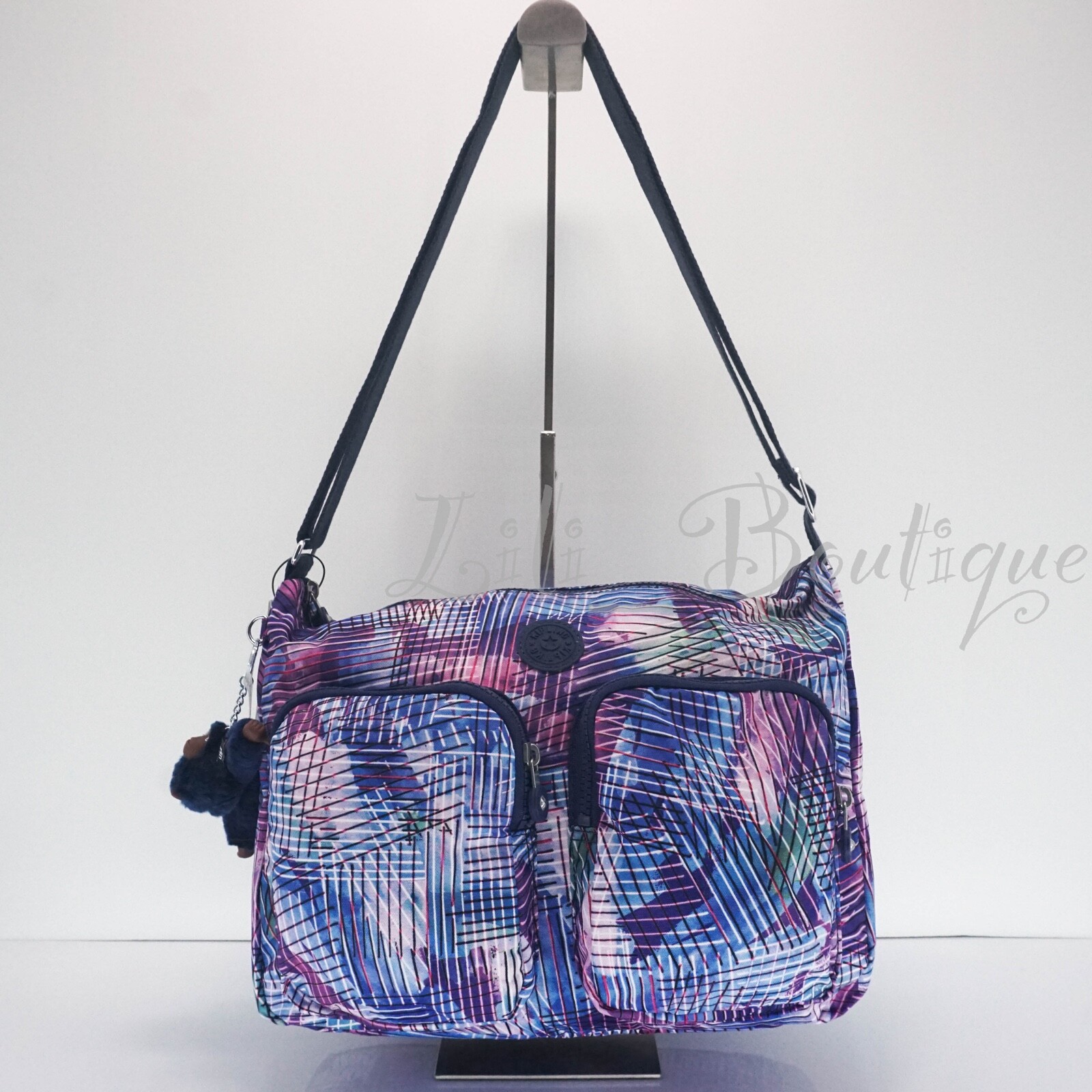 NWT Kipling HB7686 Sidney Crossbody Shoulder Bag Nylon Radiant Splash Multi $114
