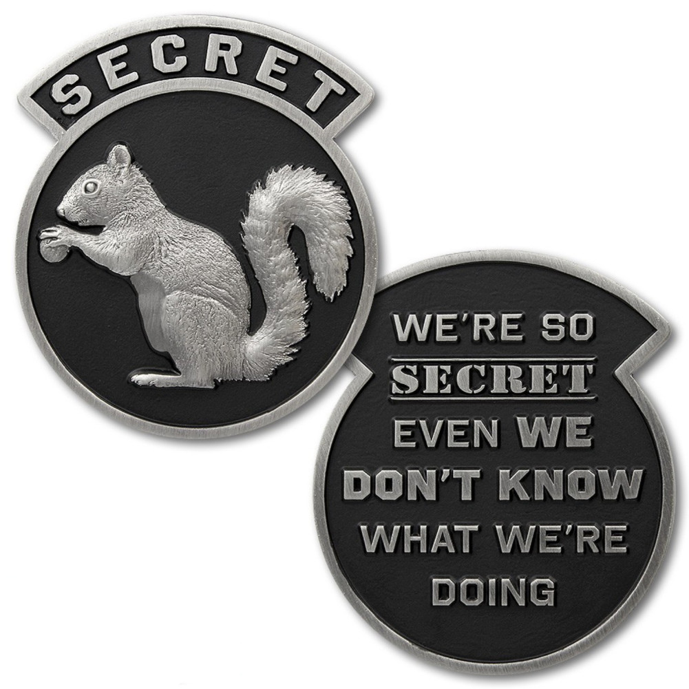 NEW USAF Secret Squirrel We're So Secret Challenge Coin