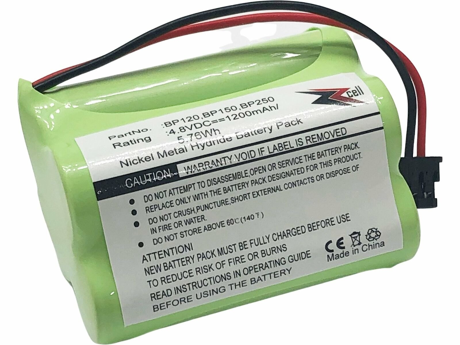 ZZcell Replacement Battery For Uniden Bearcat BC235XLT, BC245XLT Scanner 1200mAh