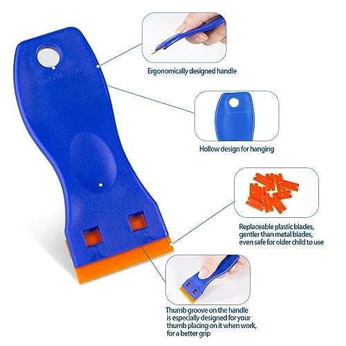 Plastic Razor Blade Scraper Tool with Blades Cleaning Remover