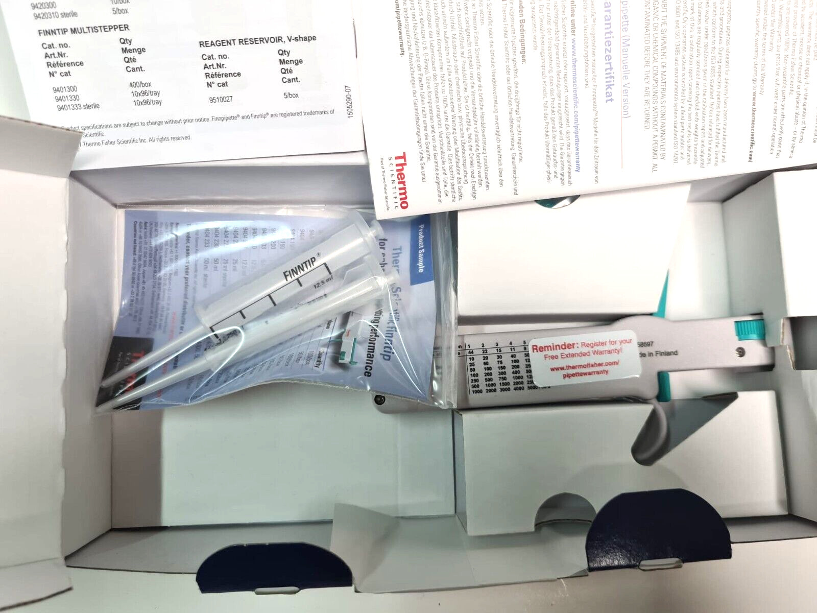 Thermo Scientific Finnpipette Stepper 1250 ul Pipette 4540000