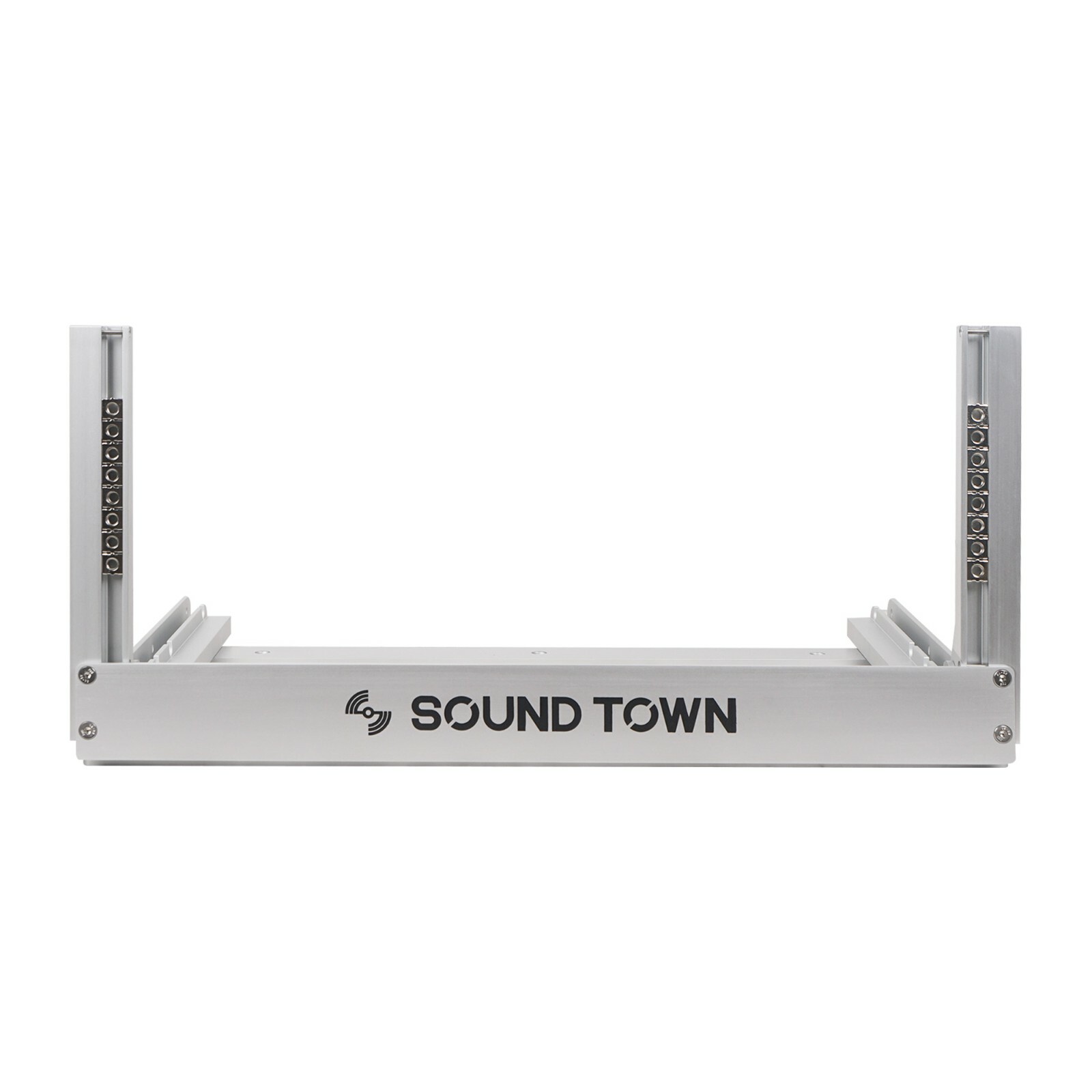 Sound Town 4U Aluminum 2-Post Desktop Open-Frame Rack, Angle Adjustable 2PF-4A
