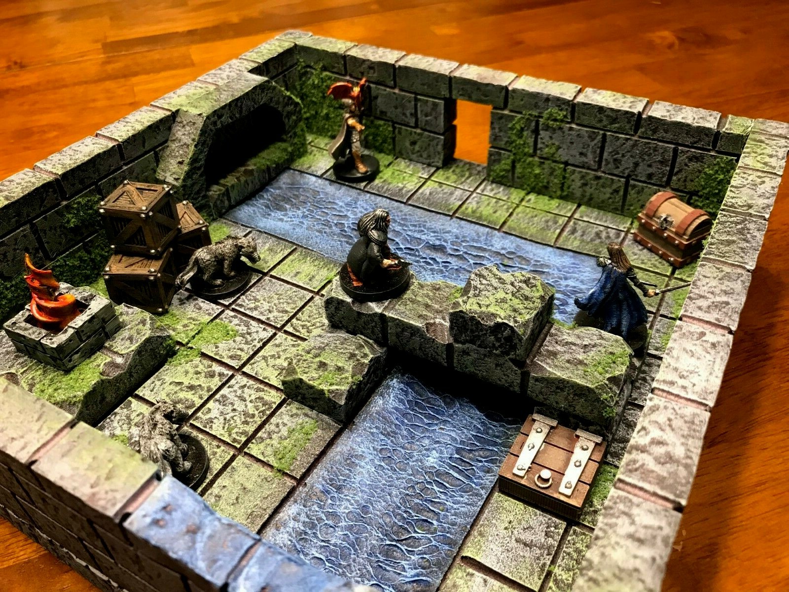 Sacred Chamber Of Waters Set Terrain 28mm Dungeons & Dragons Pathfinder d&d rpg