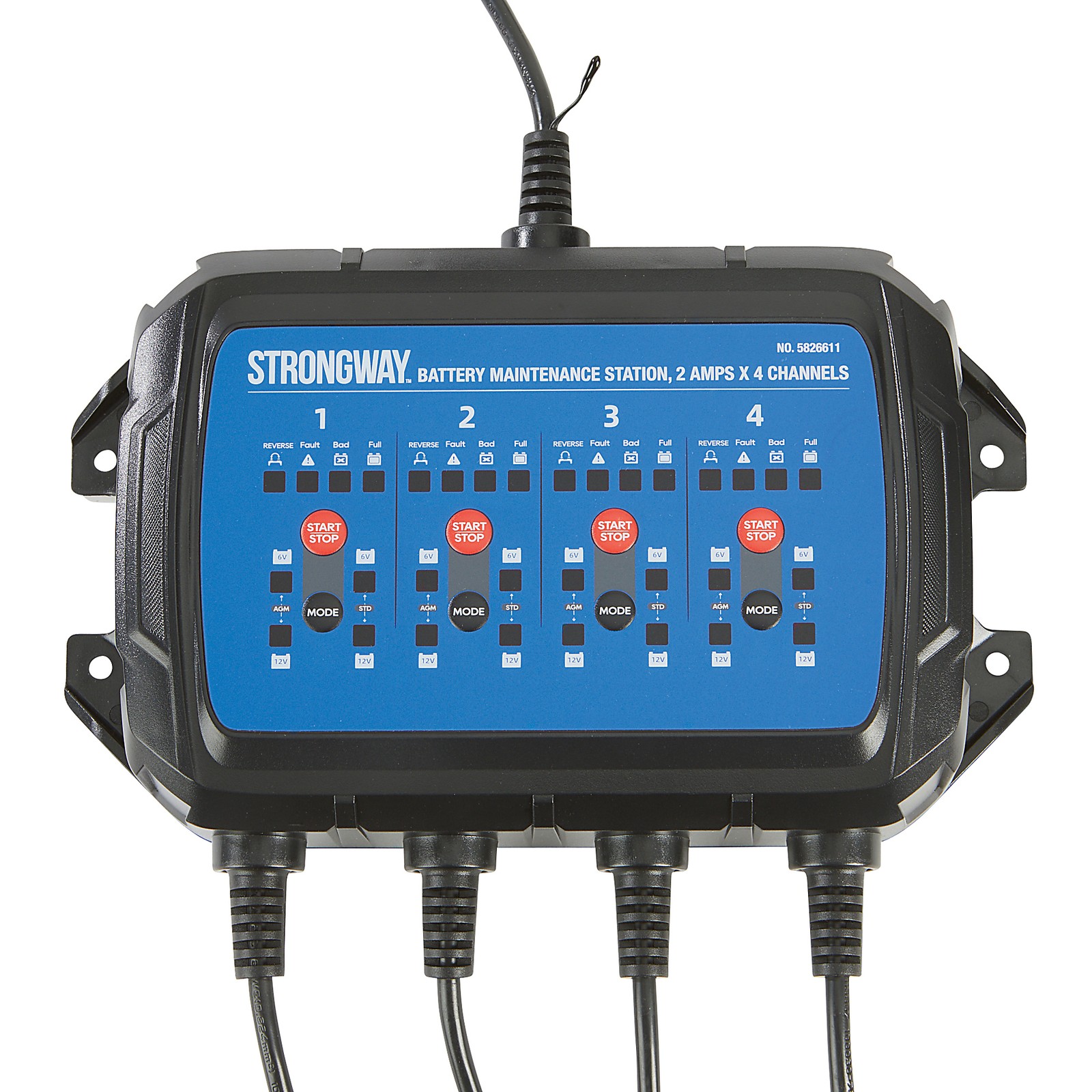 Strongway 6/12 Volt 4-Bank Smart Charger