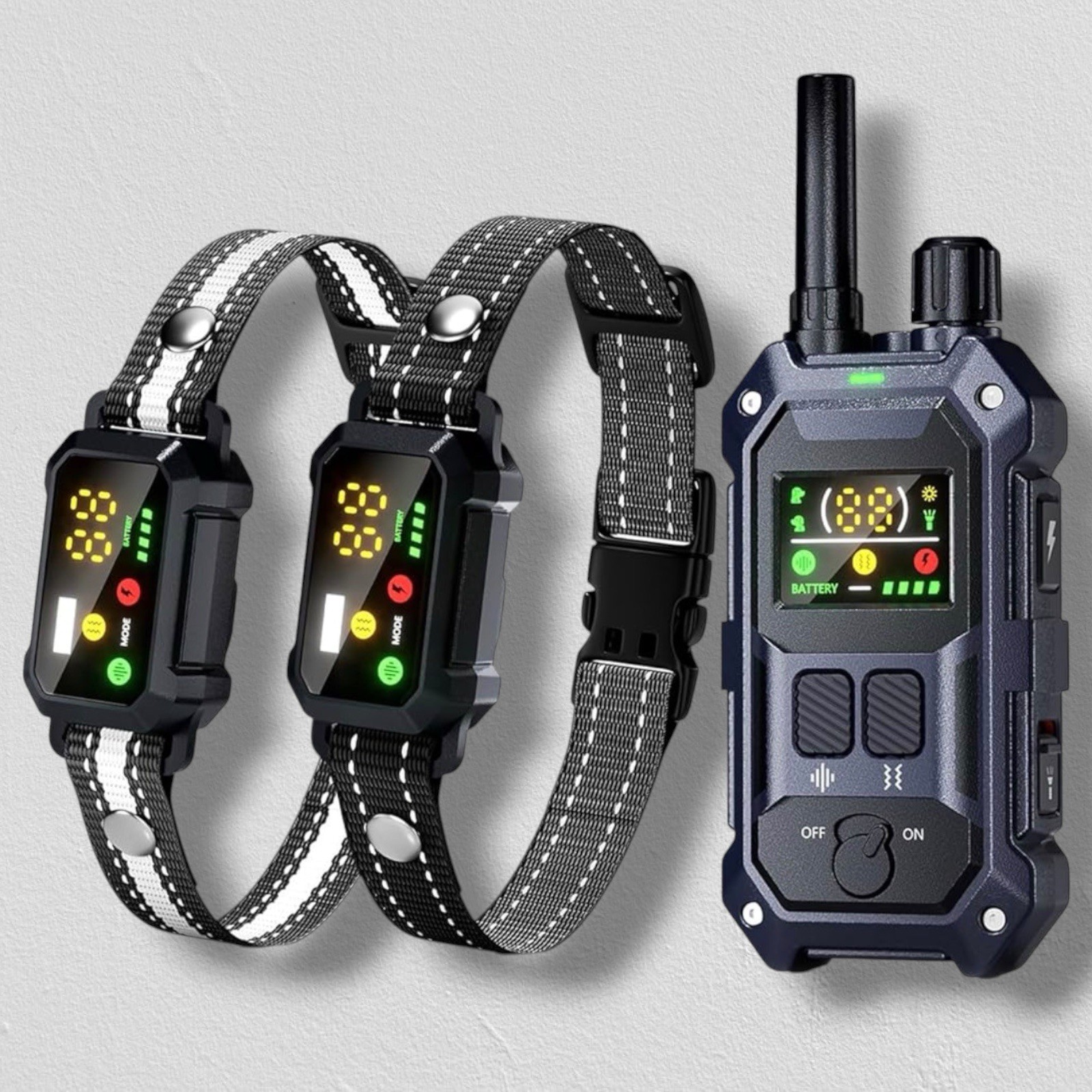 2xMilitary Dog Shock Collar - 4200ft Dog Training Collar with Remote, 4 Trainin.