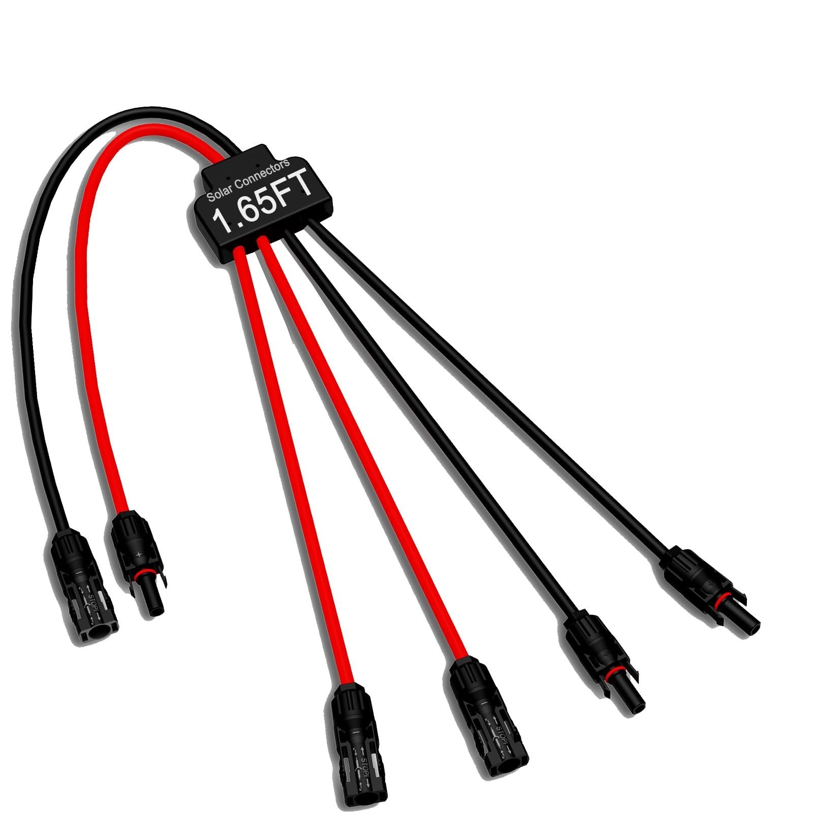 Solar Connectors for 2 Solar Panels,Tool-Free Solar Cable Splitter, IP68 Wate...