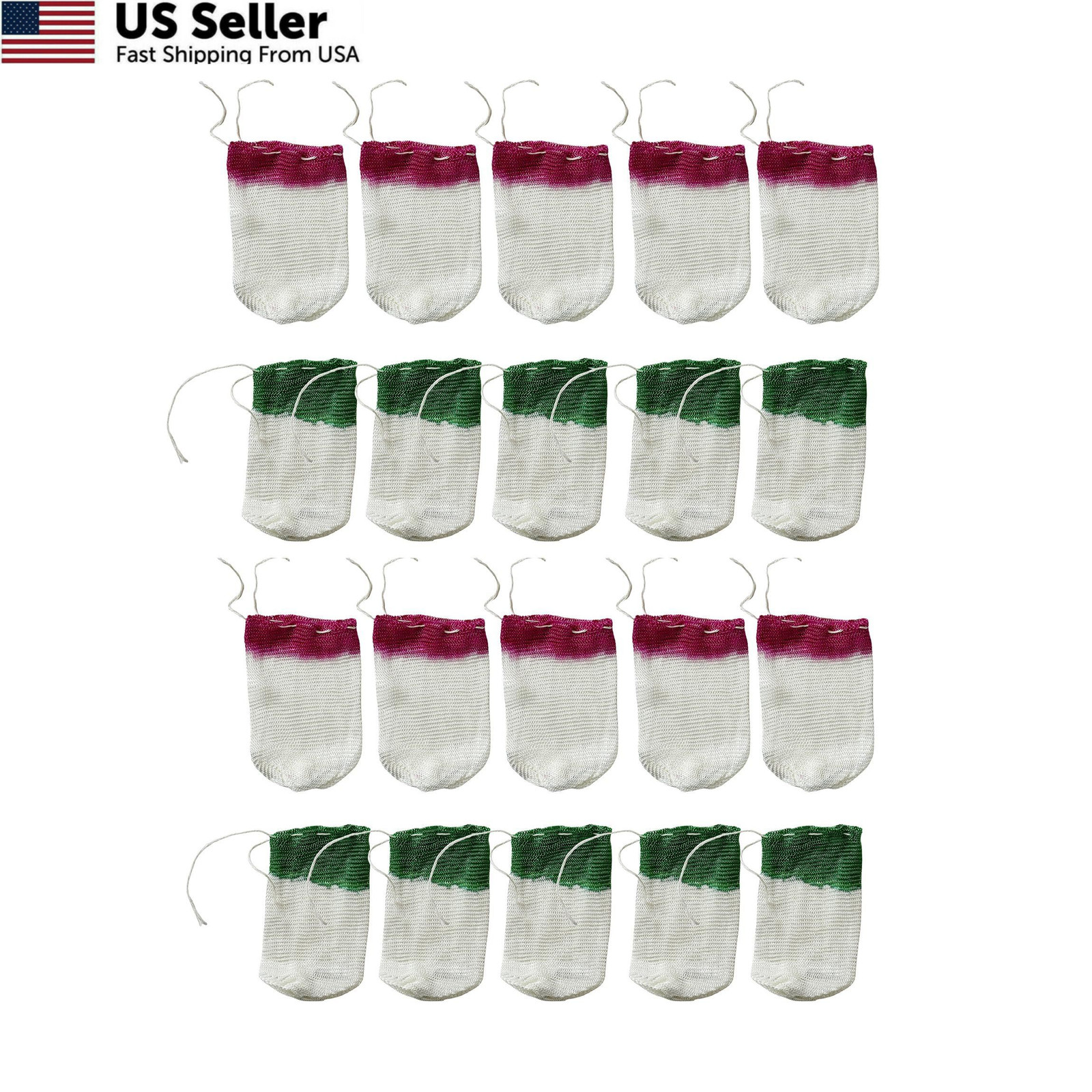 20-Pack Propane Lantern Mantles- U-Shape Design for Burgundy, Green