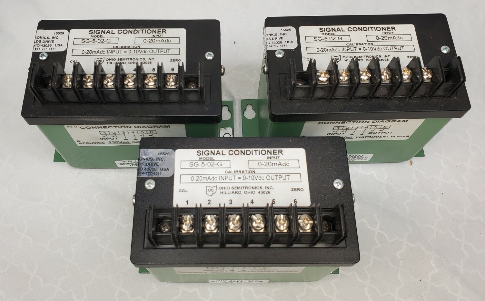 (1) Ohio Semitronics SG-5-02-G DC Signal Conditioner  - Warranty