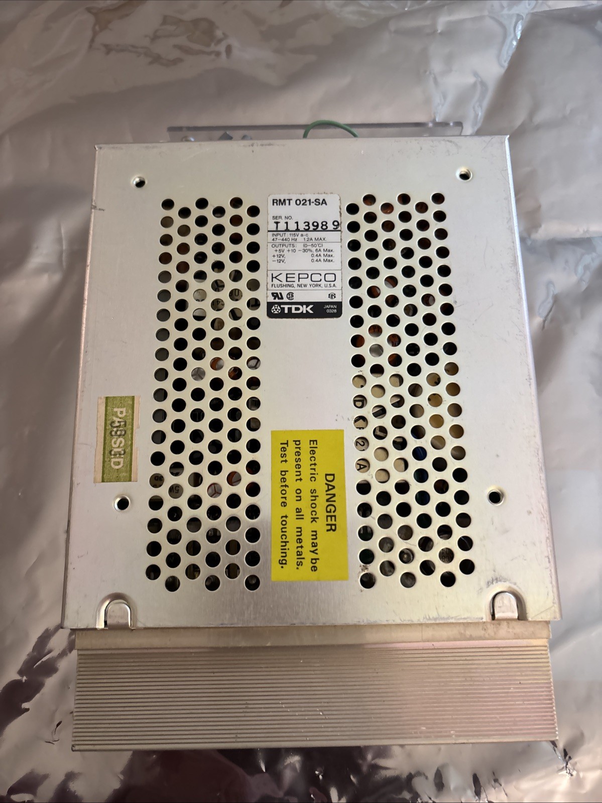 Kepco TDK RMT 021-SA Power Supply 115V 1.2A 47-440Hz Used