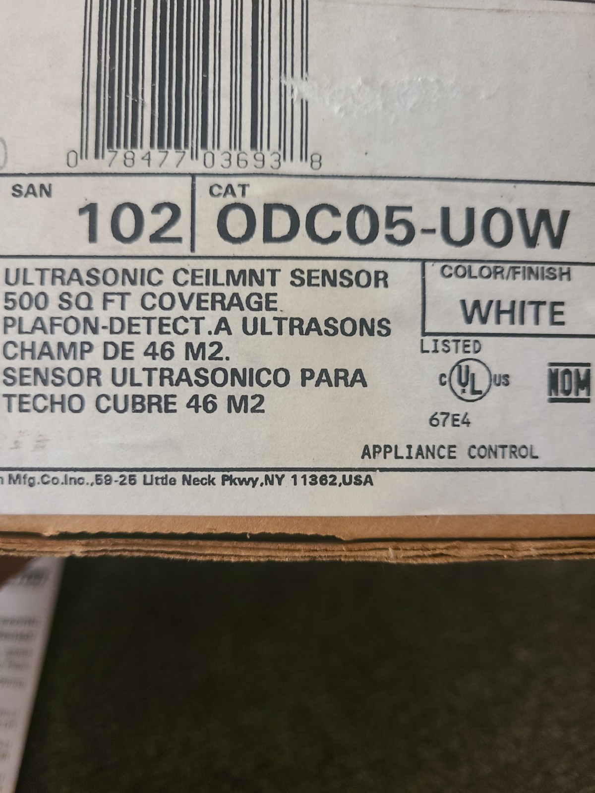 Leviton Occupancy Sensor 500 SqFt ODC05-UOW. (NEW) READ. J3