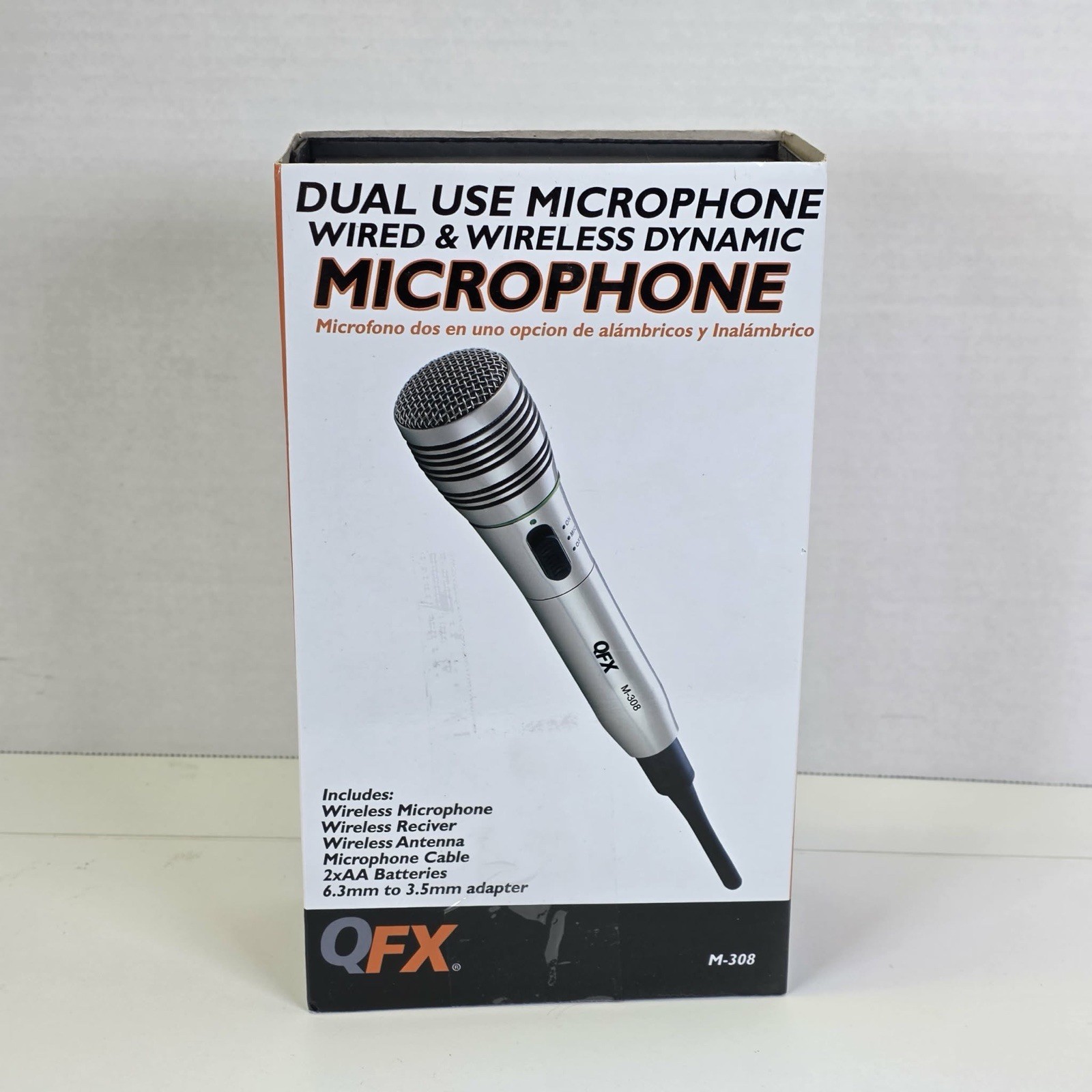 QFX Super Professional Microphone Model M-308 In Case With Cable