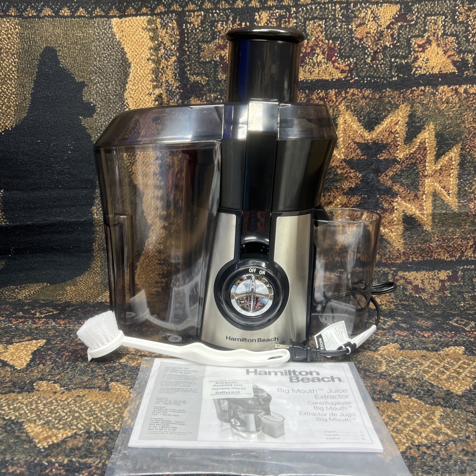 Hamilton Beach Big Mouth Juice Extractor Electric Juicer Black/Silver
