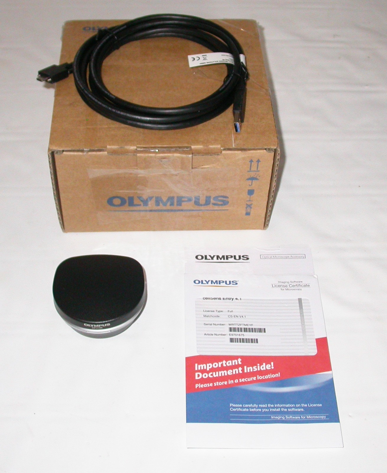 Olympus DP23M-CU Digital Microscope Camera w/ Software - 6.4MP Monochrome CMOS