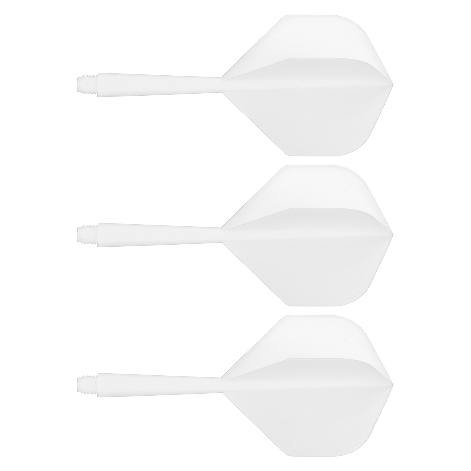 15Pcs Integrated Dart Shaft Flights,2BA Screw Plastic Dart Flights(White)