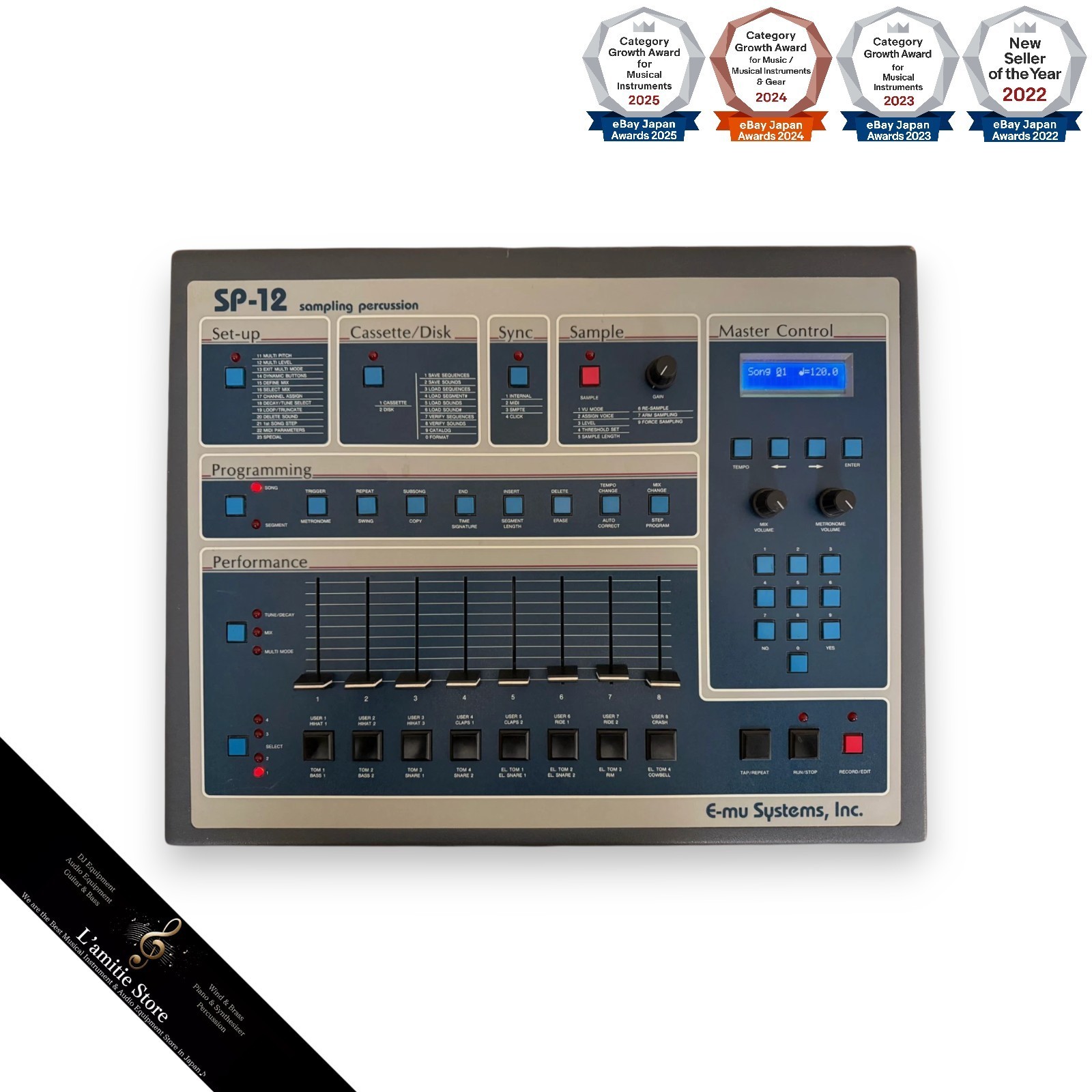 E-mu SP-12 TURBO Sampling Percussion Drum Machine SP12 Sampler Emu Tested Japan