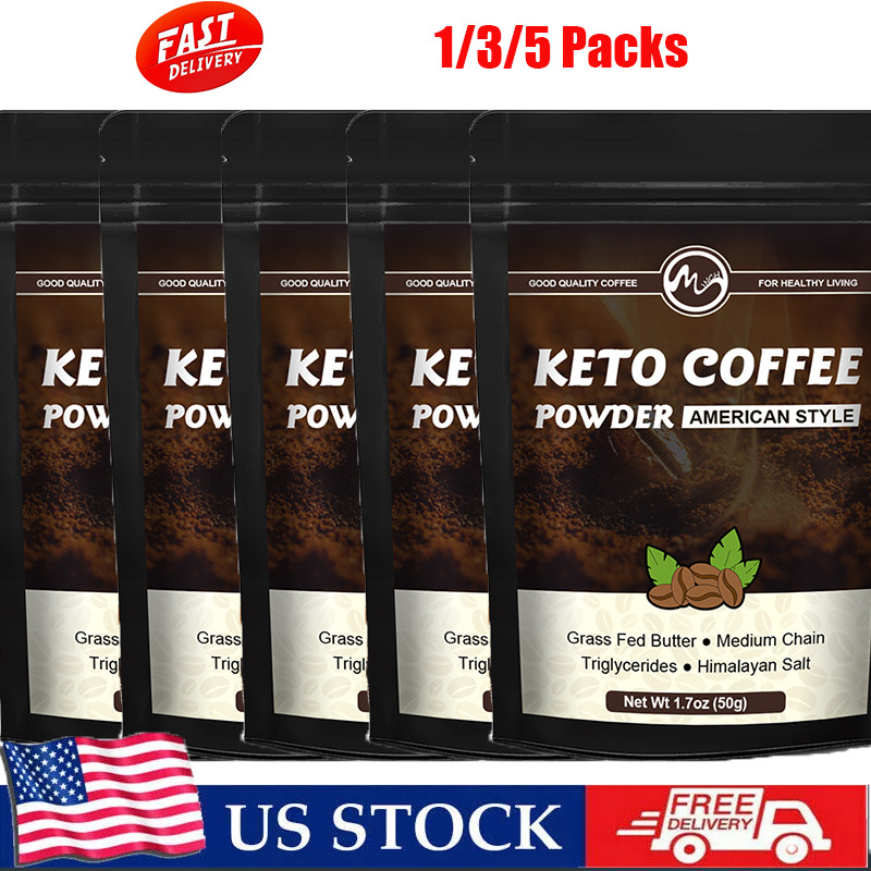 Keto Coffee Powder Instant Coffee Weight Loss Appetite Suppressant Low-carb 50g