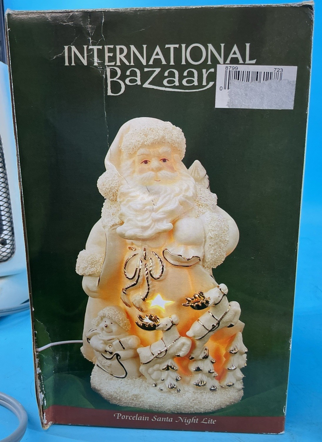 International Bazaar Porecelain Santa Night Light