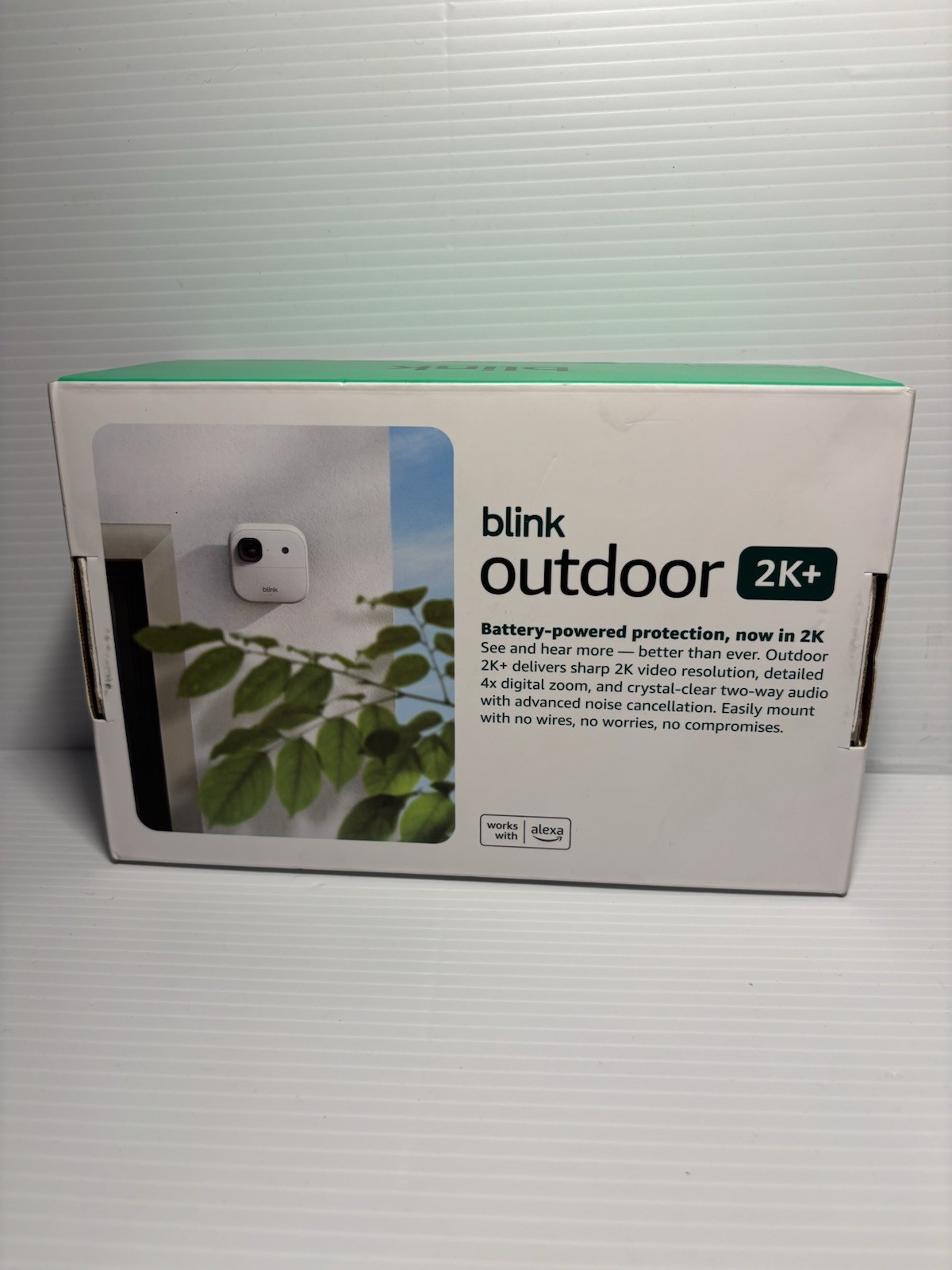 Blink Outdoor 2K+ Wireless Smart Security Camera, 2K video, Two-way audio