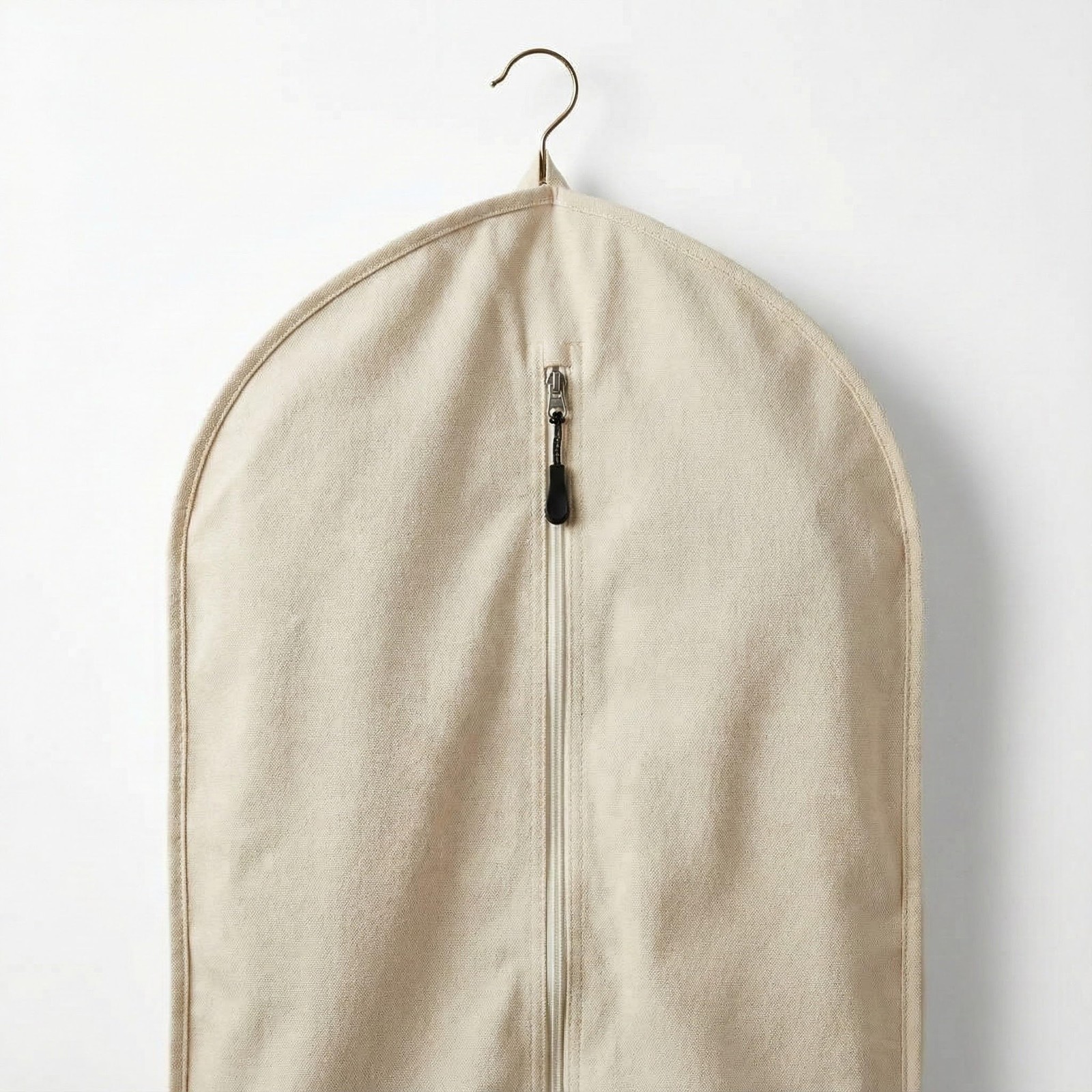 100% Cotton Garment Bag | Long | Breathable Bags for 42 Inch, Natural