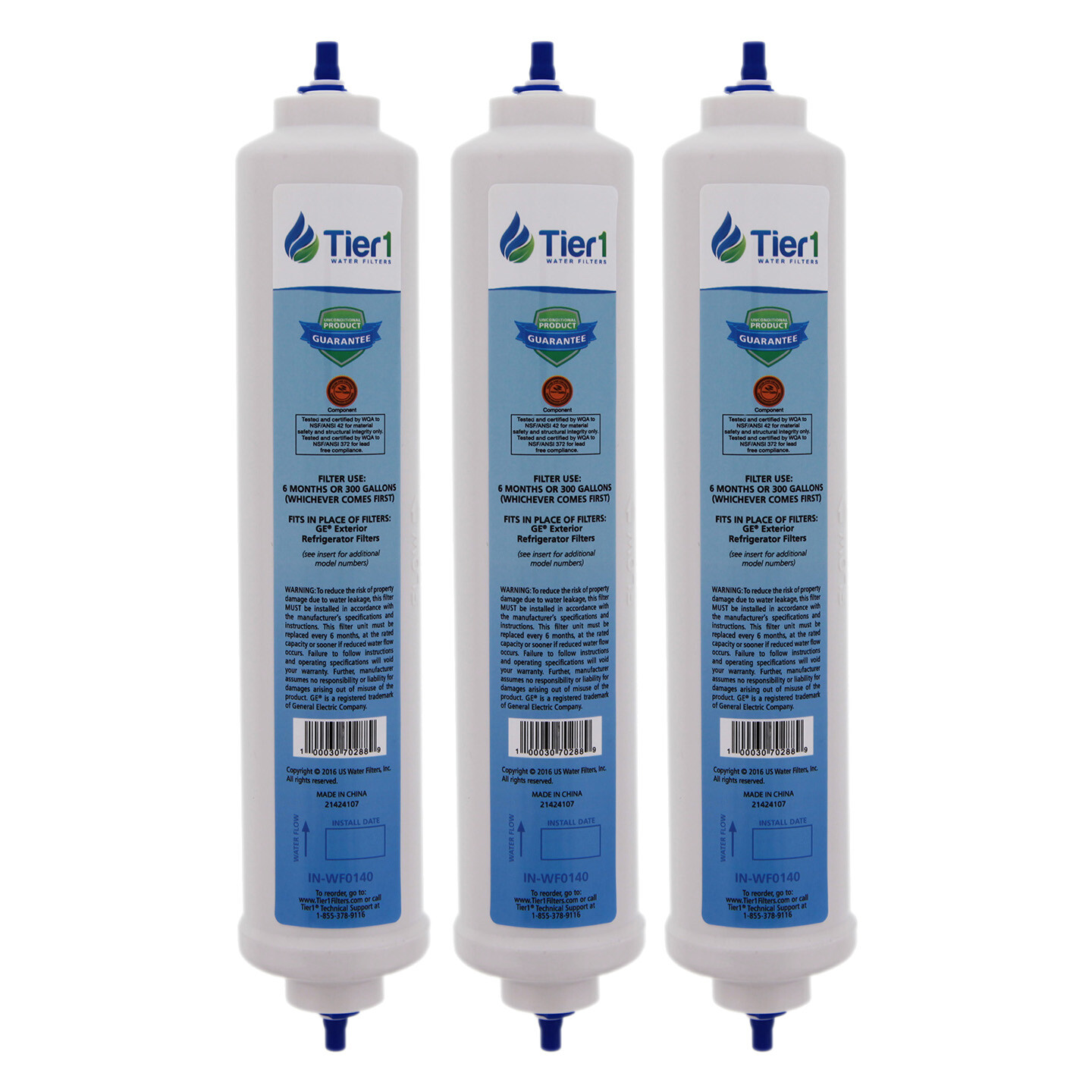 Fits GE GXRTDR Comparable Inline Water Filter 3 Pack