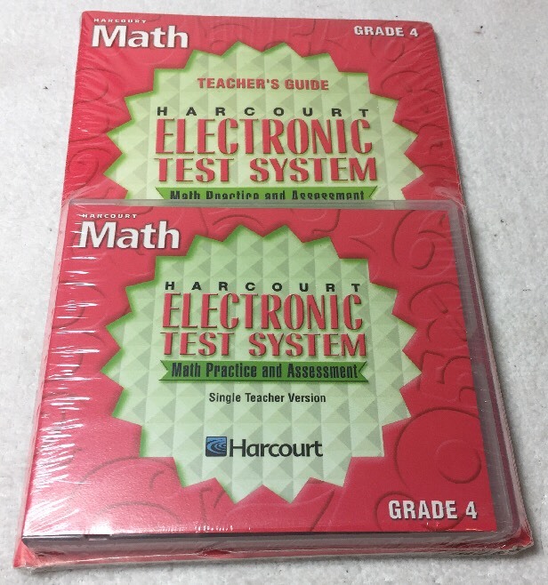 Harcourt Math Electronic Test System Practice & Assesment Grade 4 PC MAC CD exam