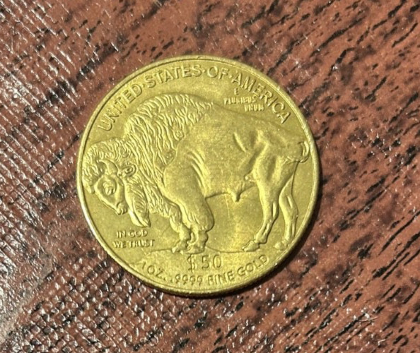 2017 Gold-Plated American Buffalo Indian Head Coin (No Case)