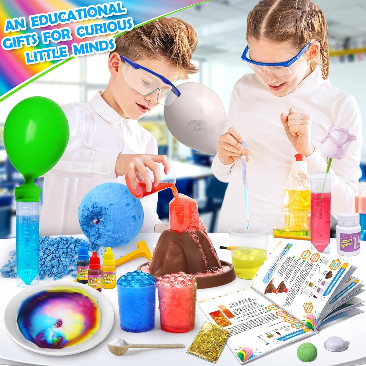 50+ Science Lab Experiments Kit for Kids, STEM Activities Educational Scientist